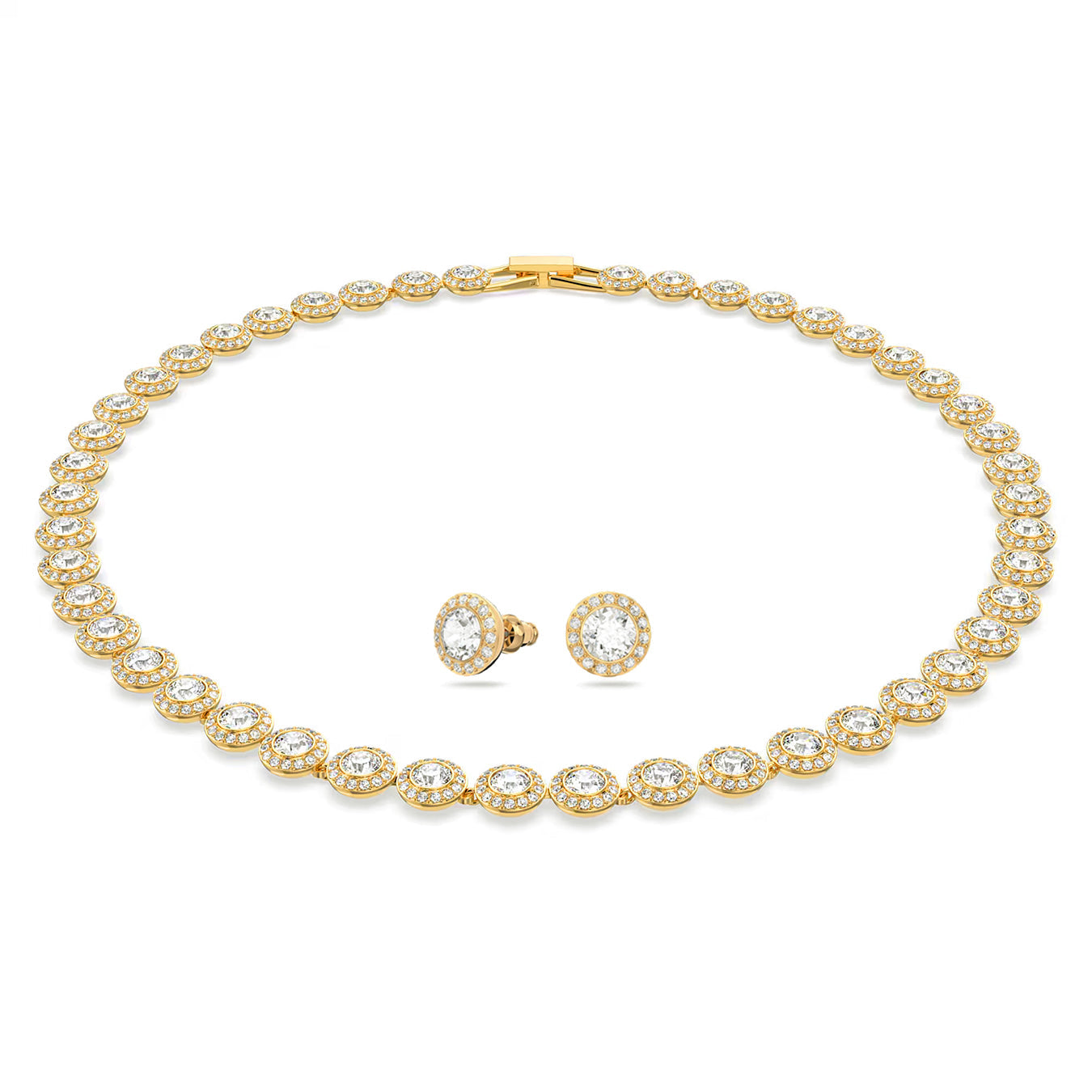 Angel Gold Necklace + Gift Earrings