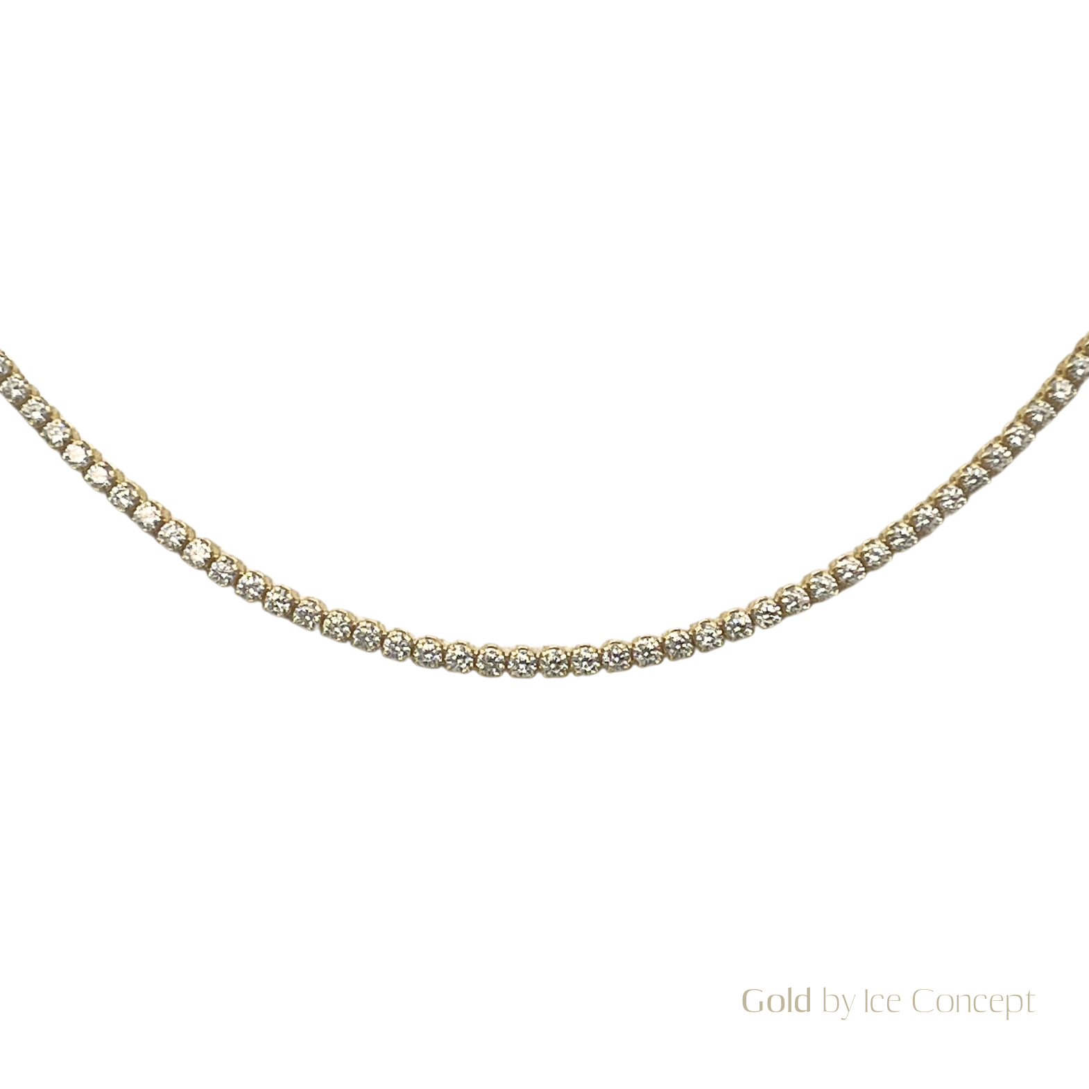 Classic Tennis Necklace 2mm GOLD
