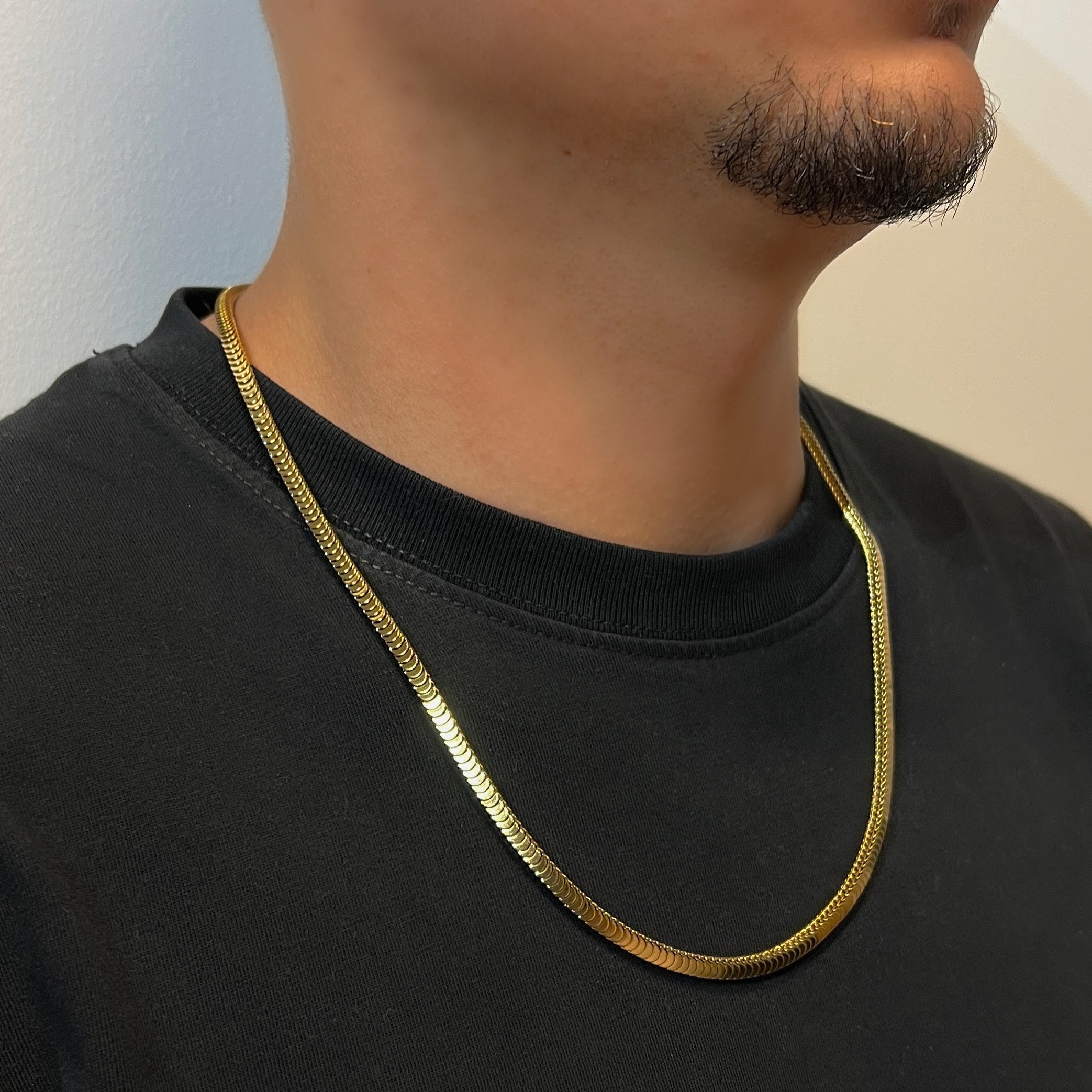 Snake X Gold Inox necklace