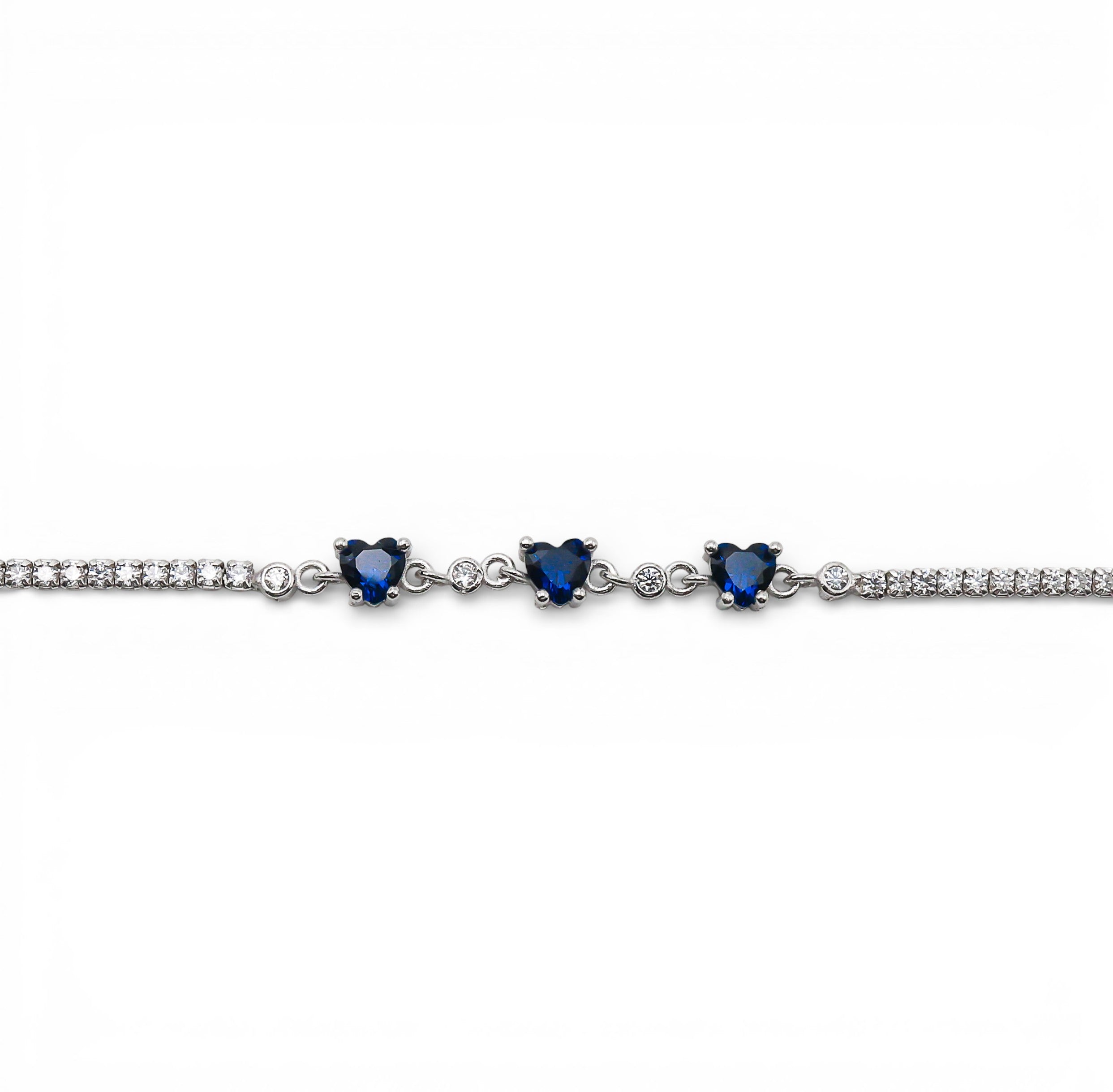 Bratara Tennis In Love Blue Argint