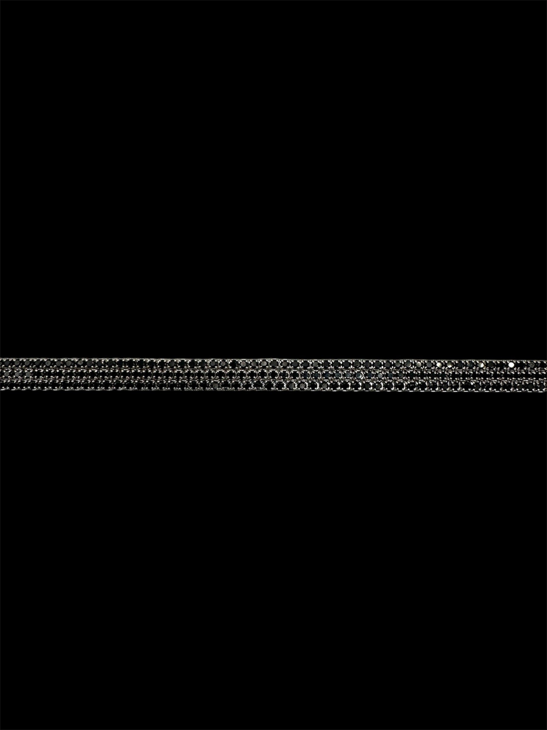 Brățară TripleTennis Black Argint