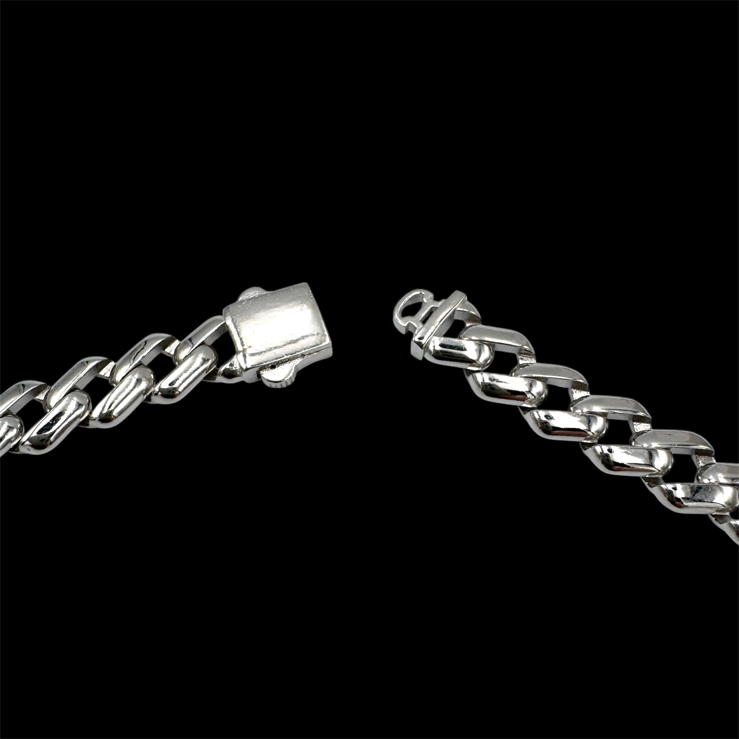 Brățară Cuban Clear 10 mm Argint