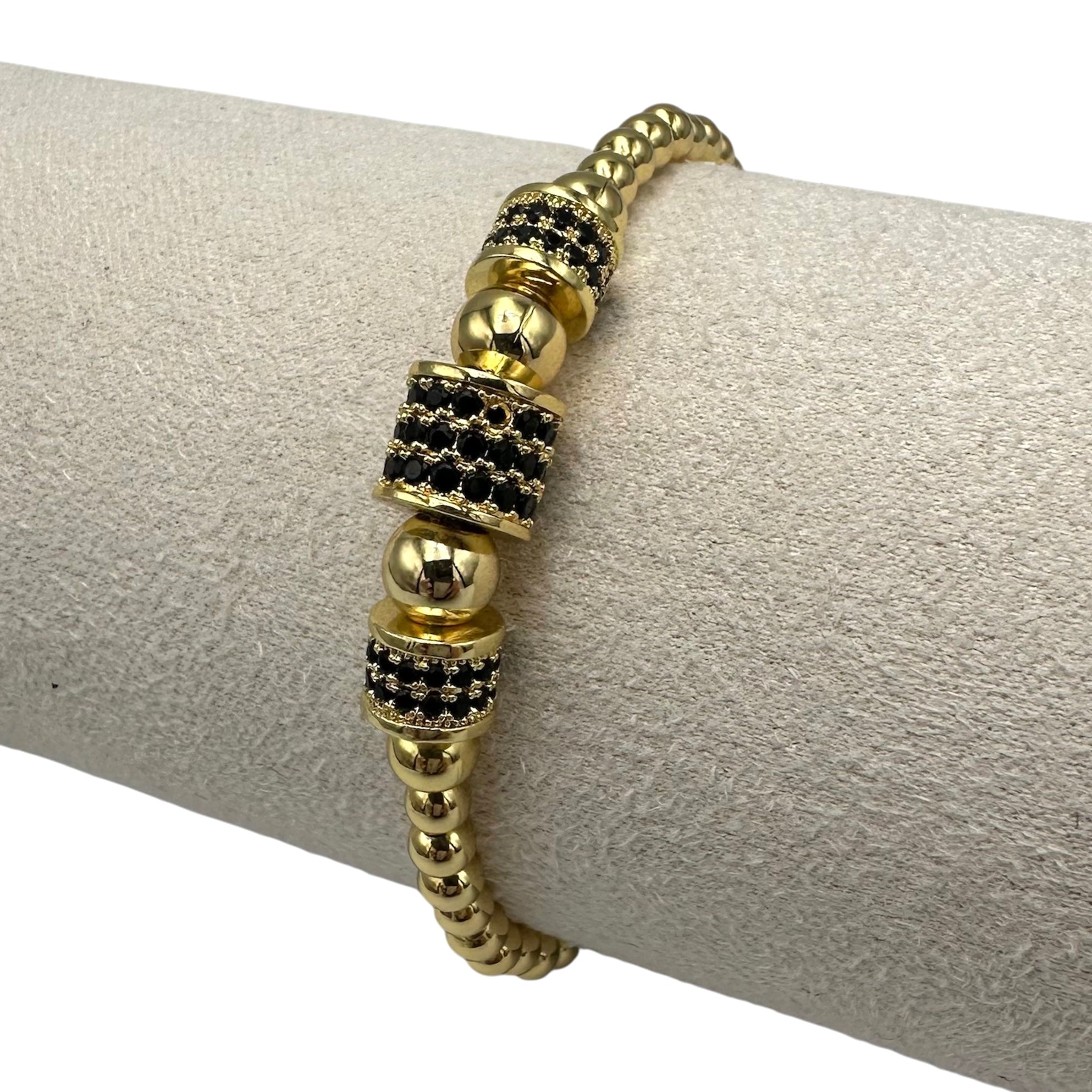 Brățară Reglabilă Cilindric Placată cu Aur