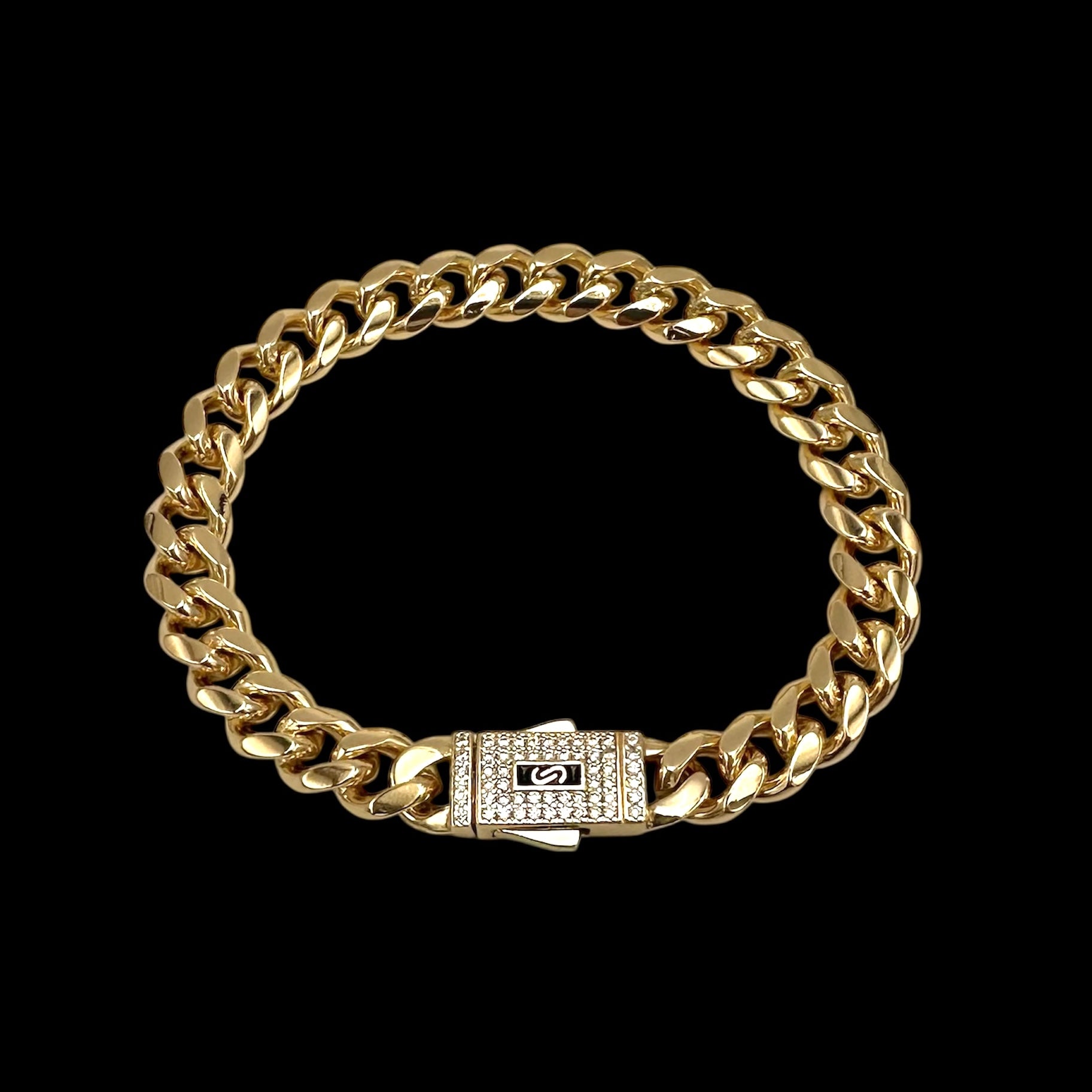 Brățară Cuban Monaco 6mm Placată cu Aur