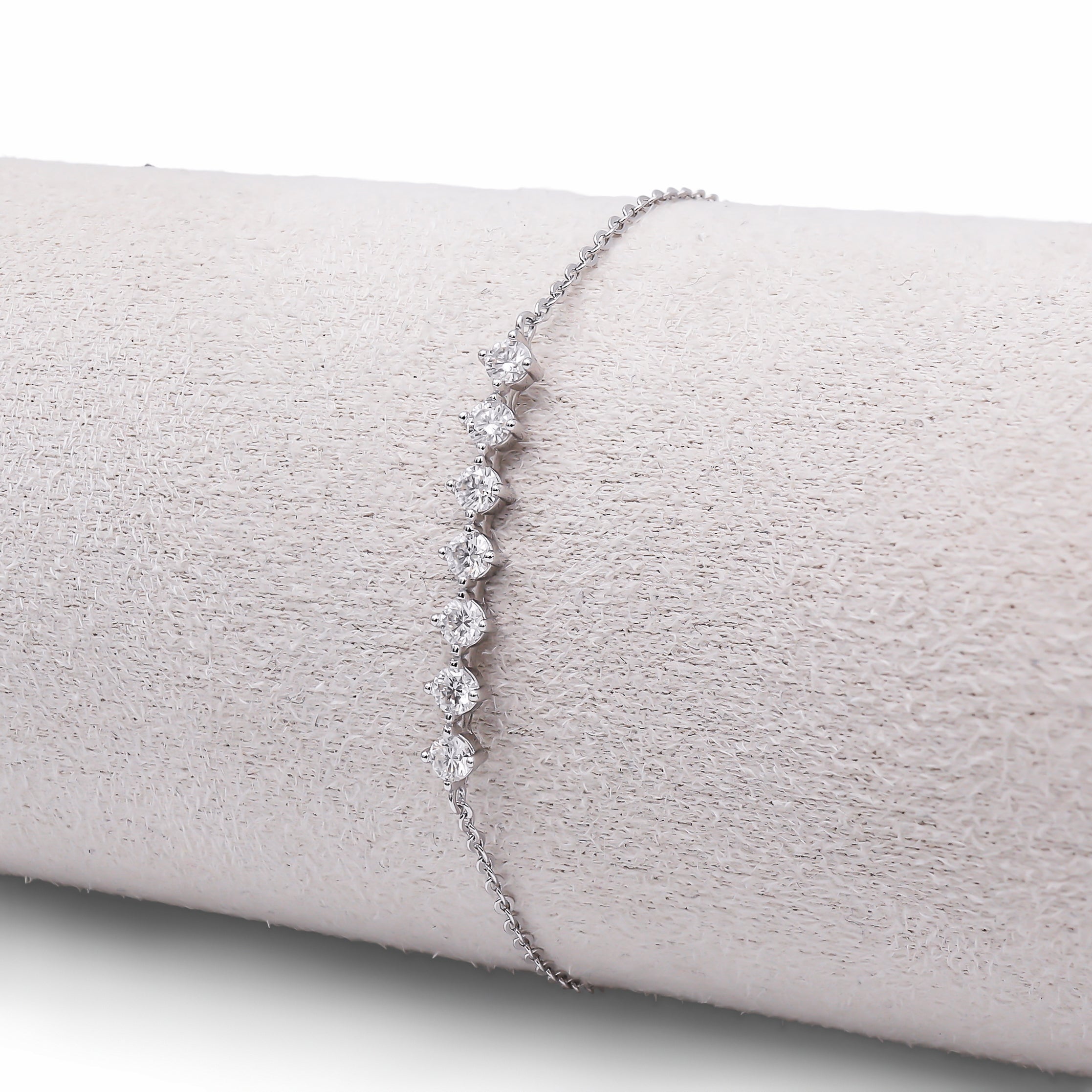 Brățară Moissanite Line Argint