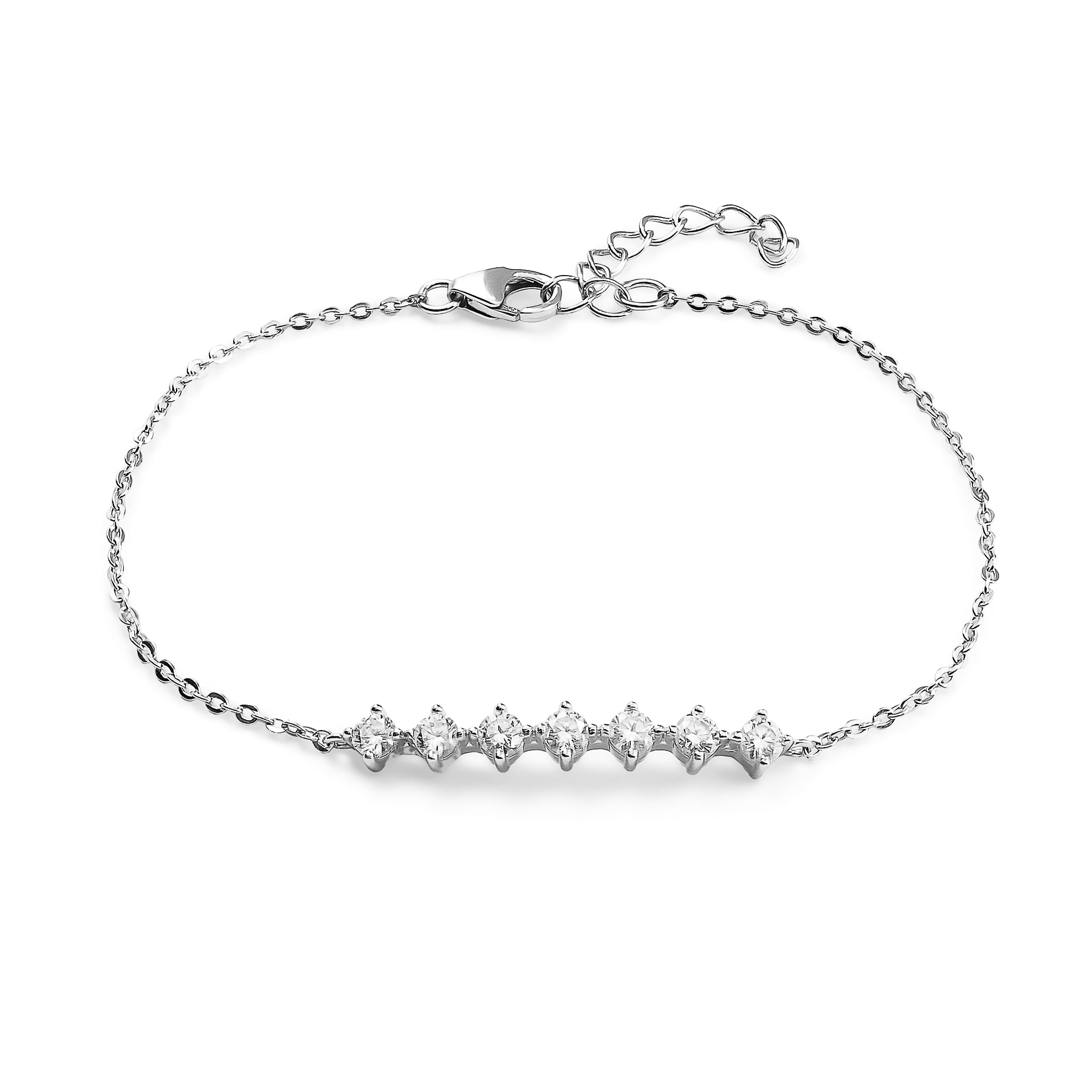Brățară Moissanite Line Argint