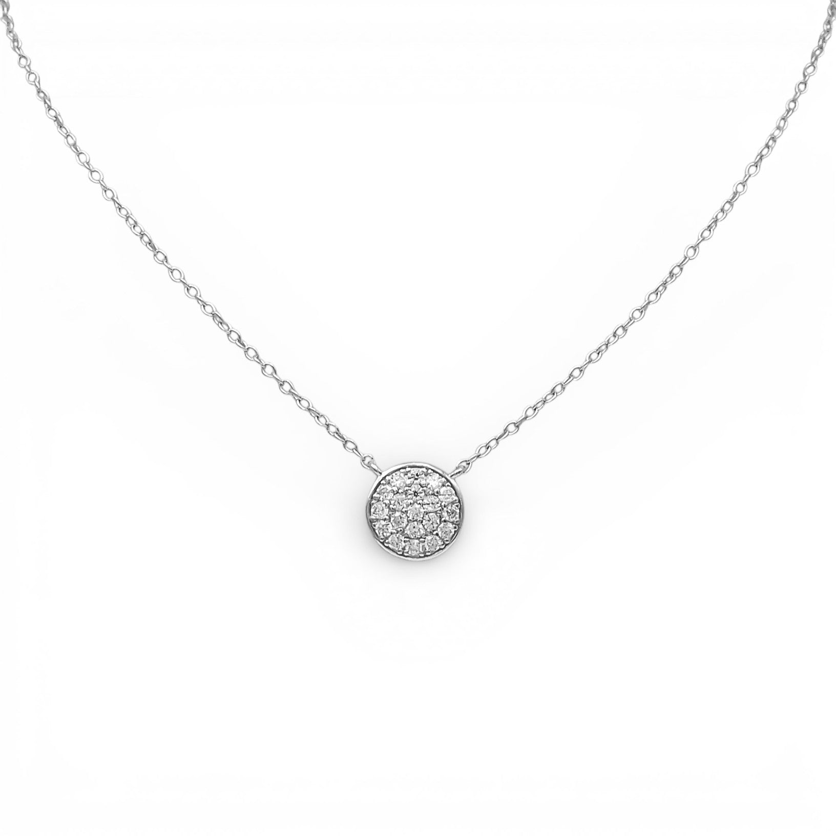 Colier Moissanite Dot Argint