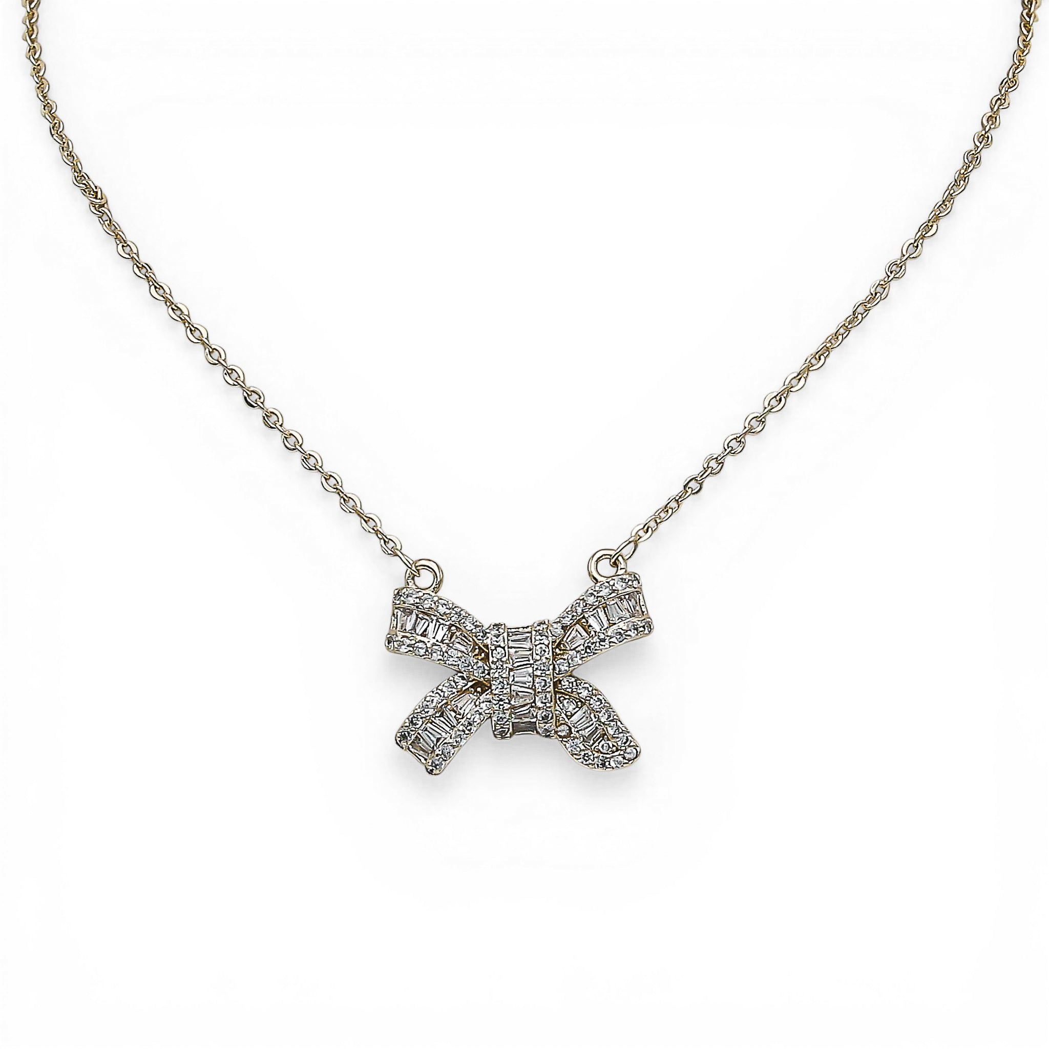 Colier Big Bow Placat cu Aur