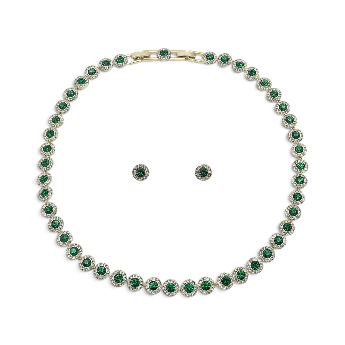 Colier Angel Gold Green+Cercei cadou