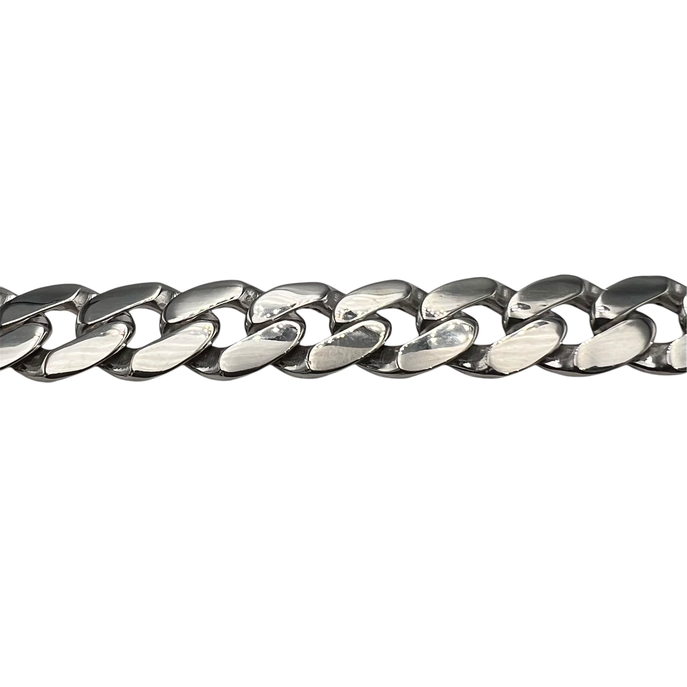 Brățară Cuban No Stones 11mm ARGINT