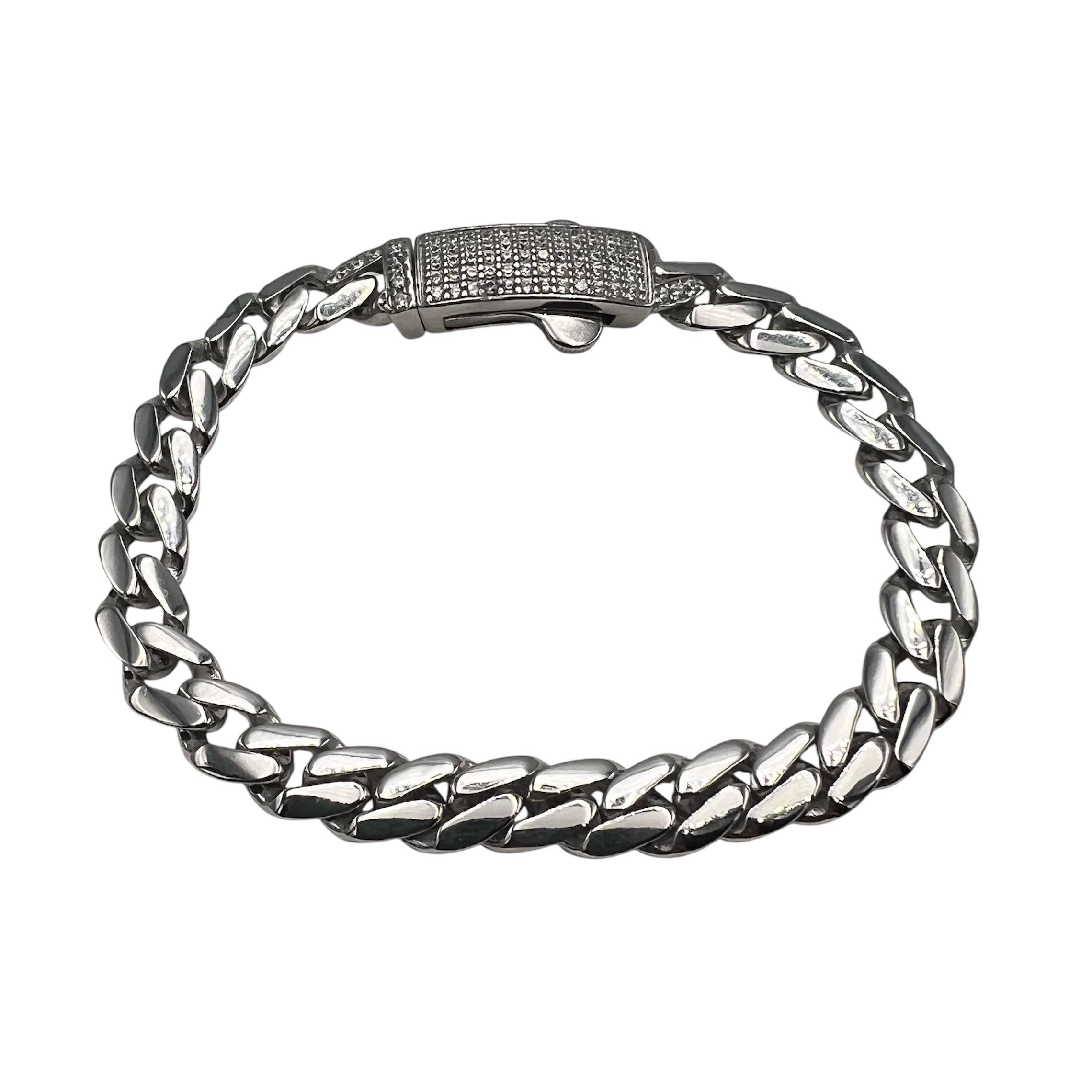 Brățară Cuban No Stones 7mm ARGINT
