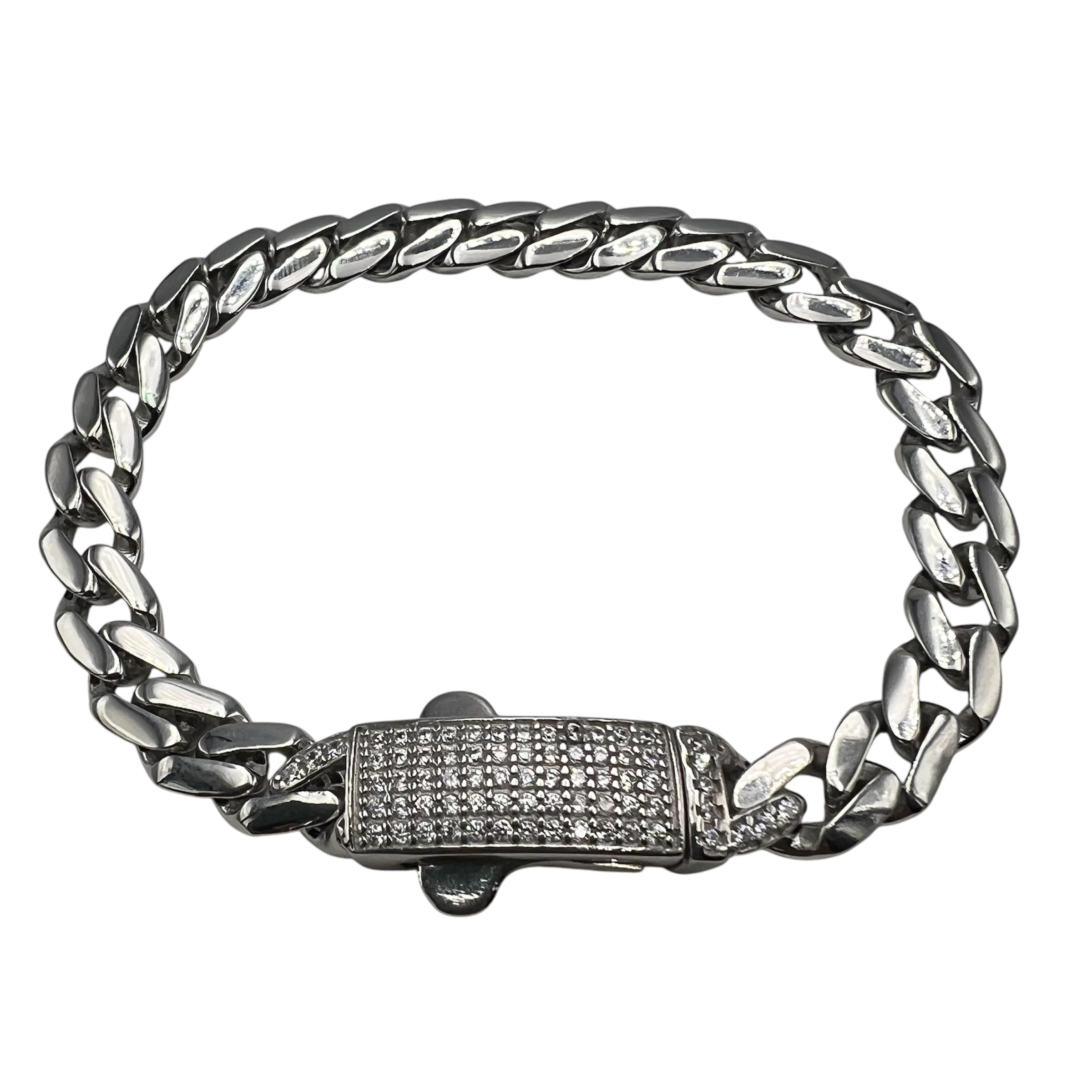 Brățară Cuban No Stones 7mm ARGINT