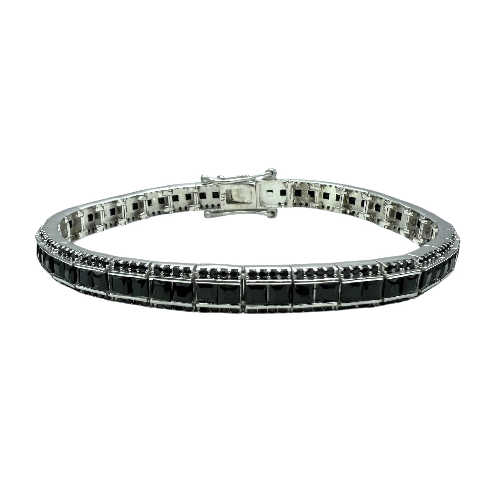 Brățară Tennis R Double Black Argint