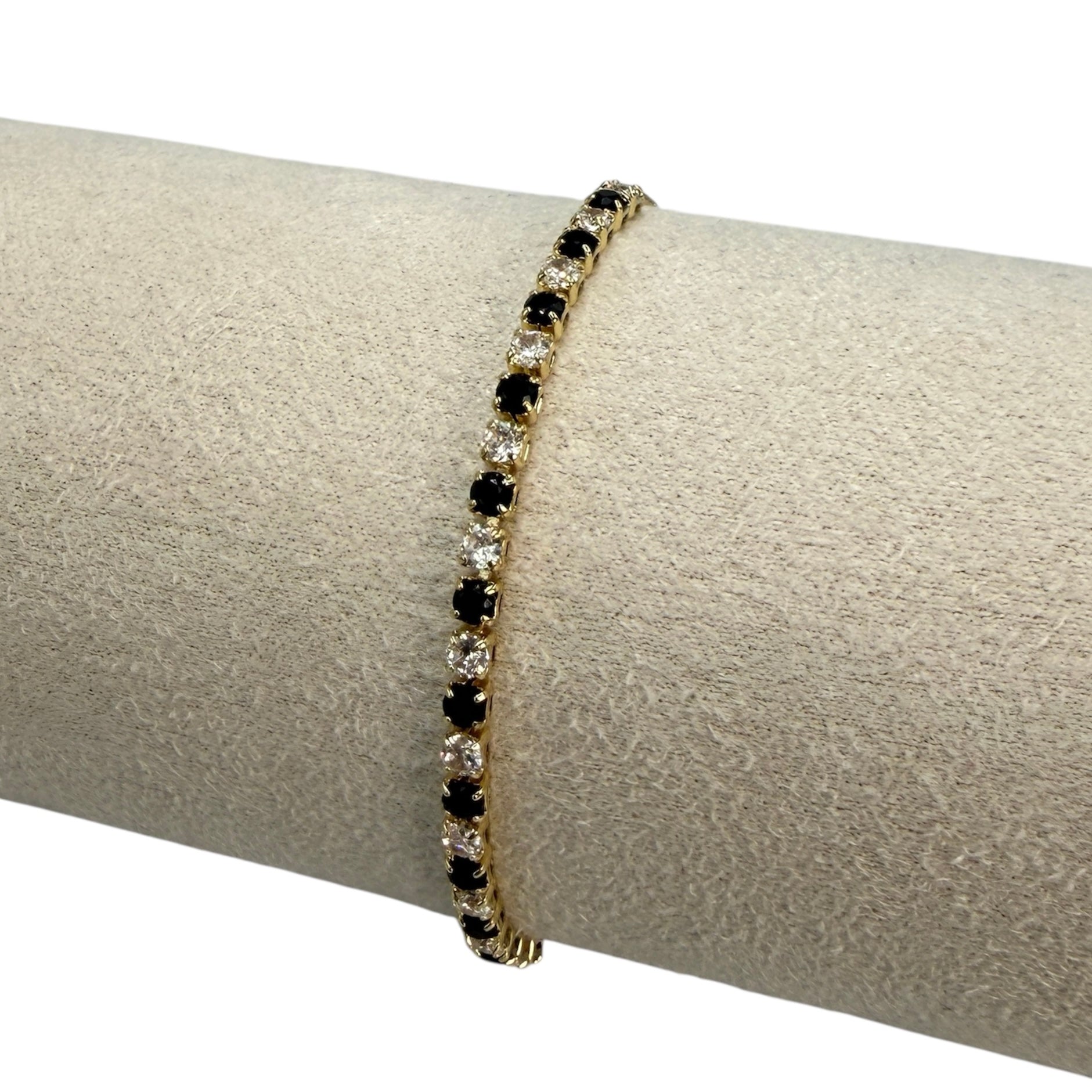 Brățară Tennis Reglabilă Duo Placată cu Aur