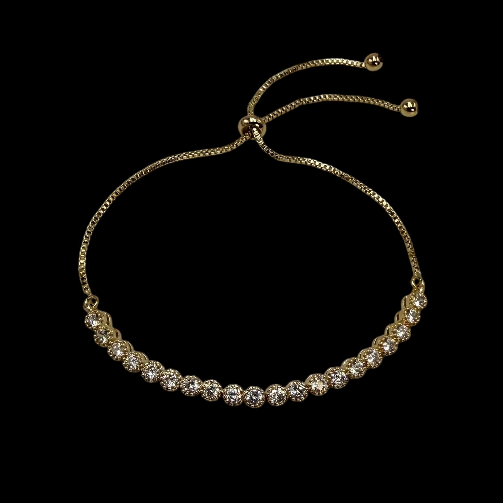 Brățară Reglabilă Tennis Pills Placată cu Aur