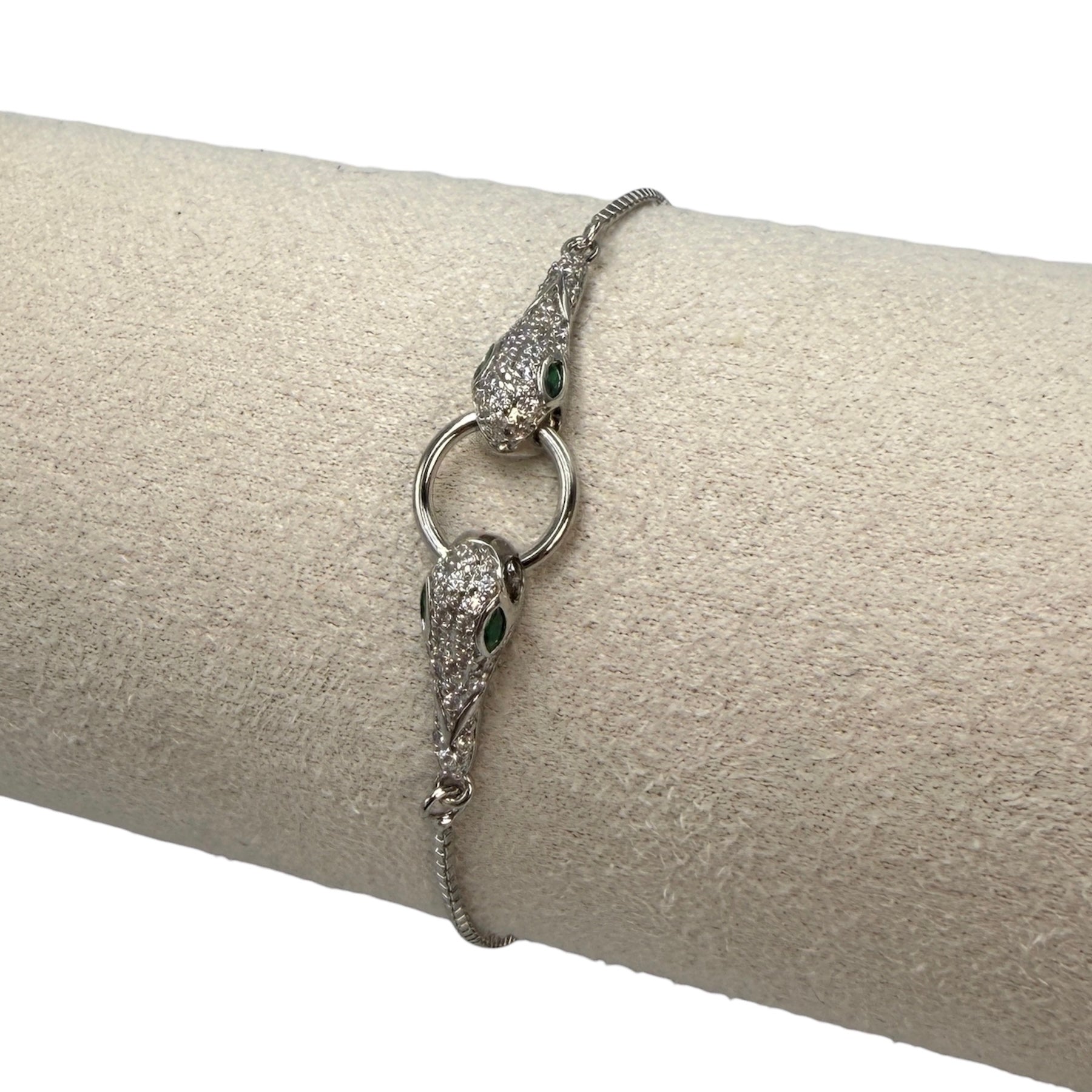 Brățară Reglabilă Șarpe 2 Silver Placată cu Aur