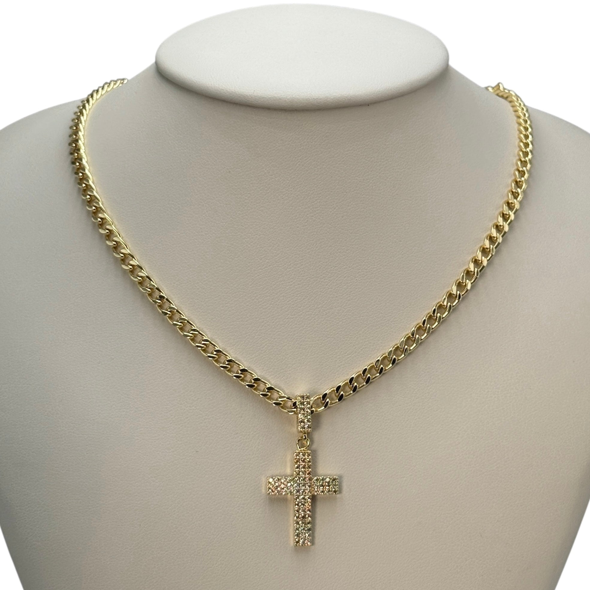 Colier Diamond Church Placat cu Aur