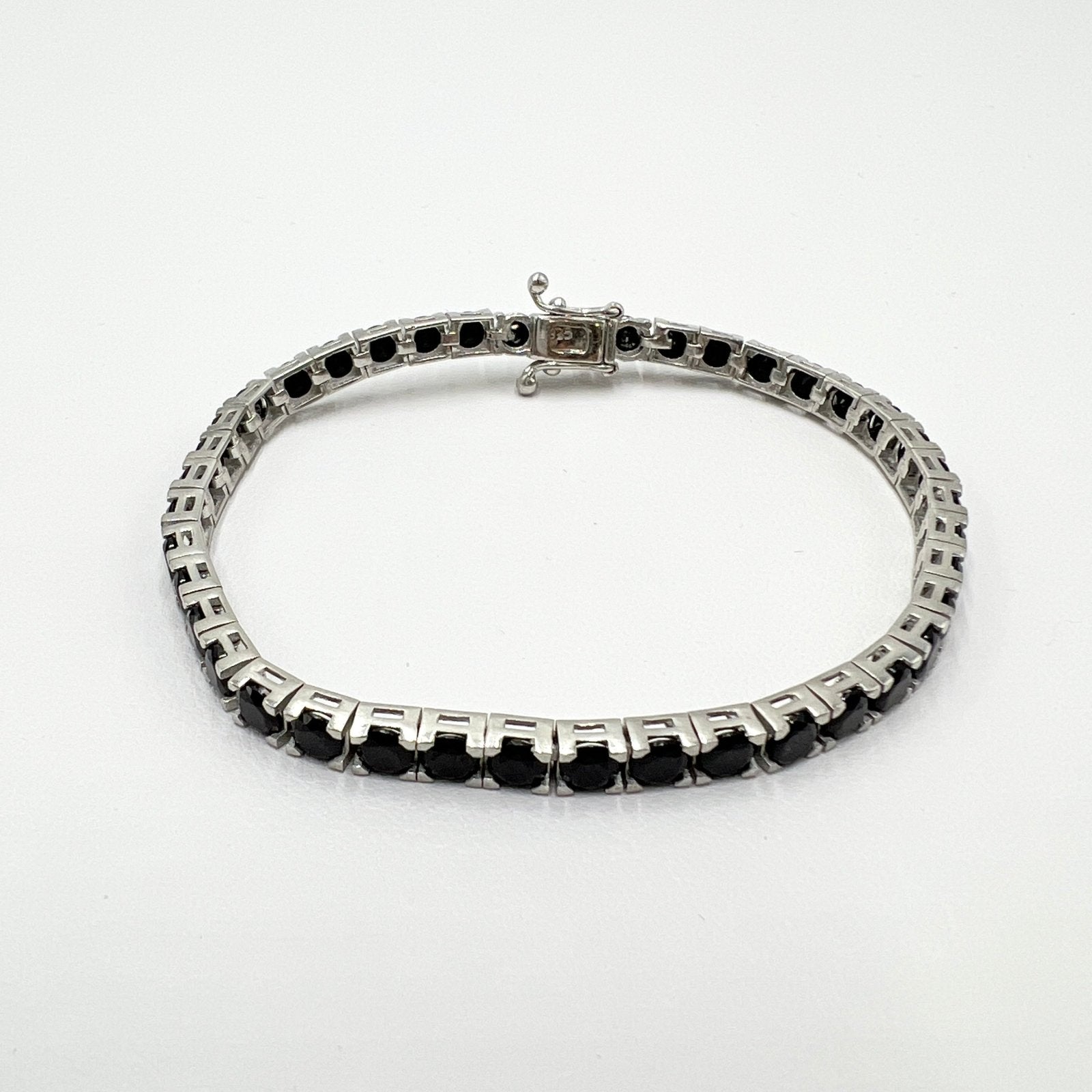 Bracelet Tennis Black 5.5mm Silver
