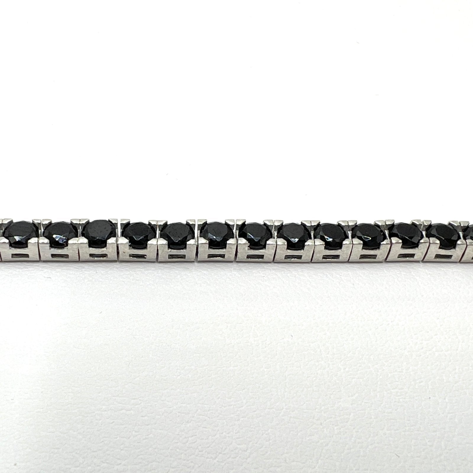 Bracelet Tennis Black 5.5mm Silver