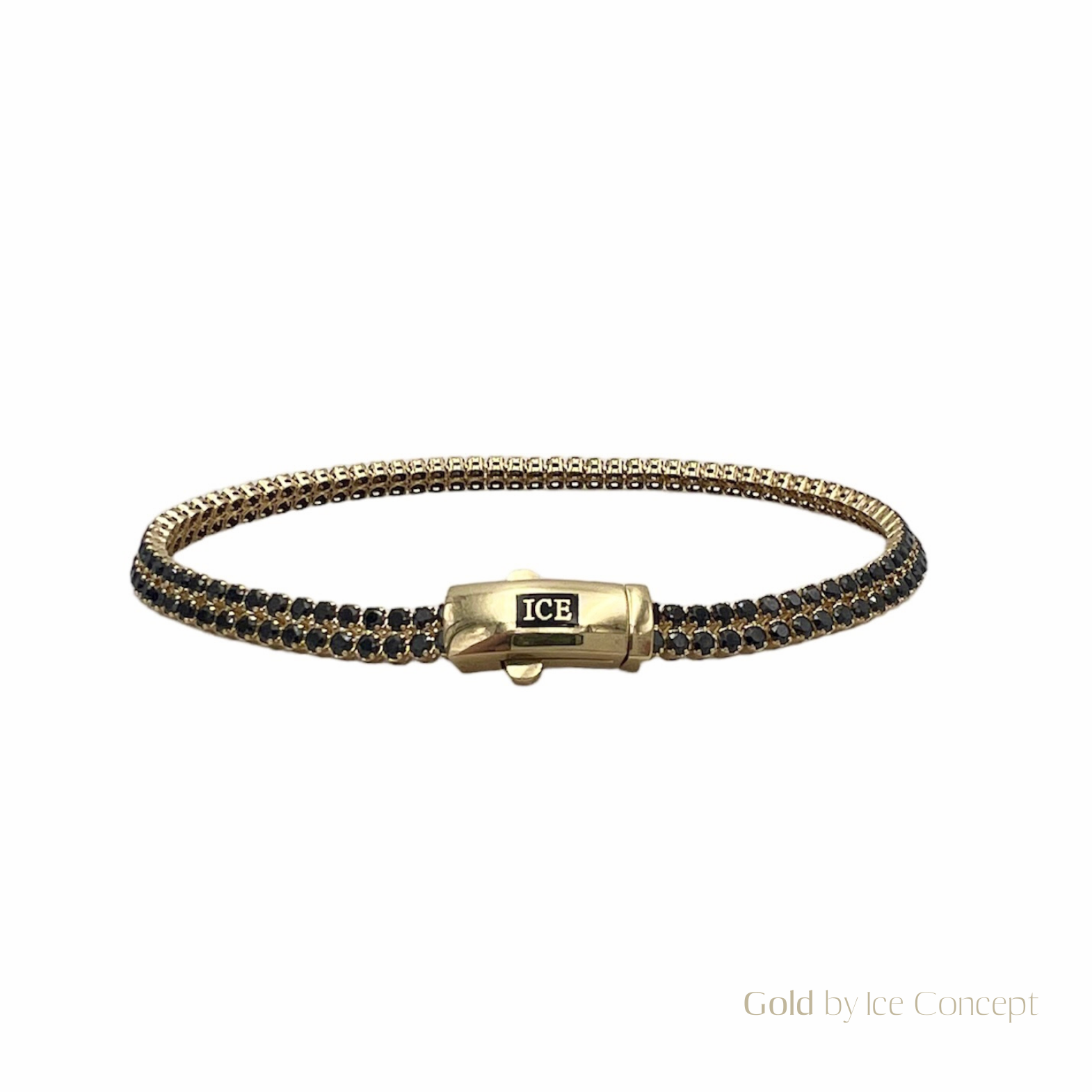 Tennis Bracelet Double Black GOLD