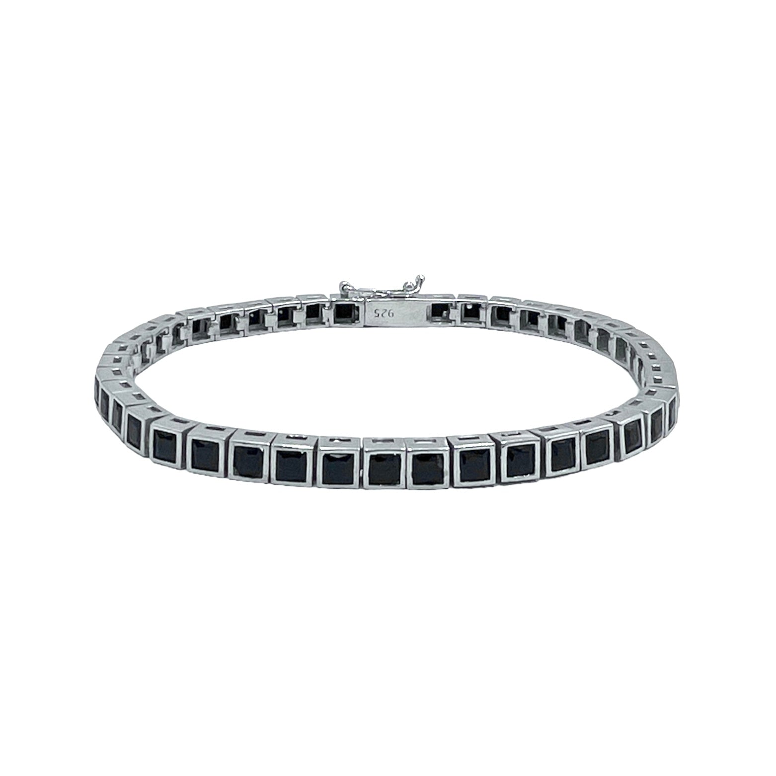 Tennis Bracelet 4mm Exclusive Black Silver