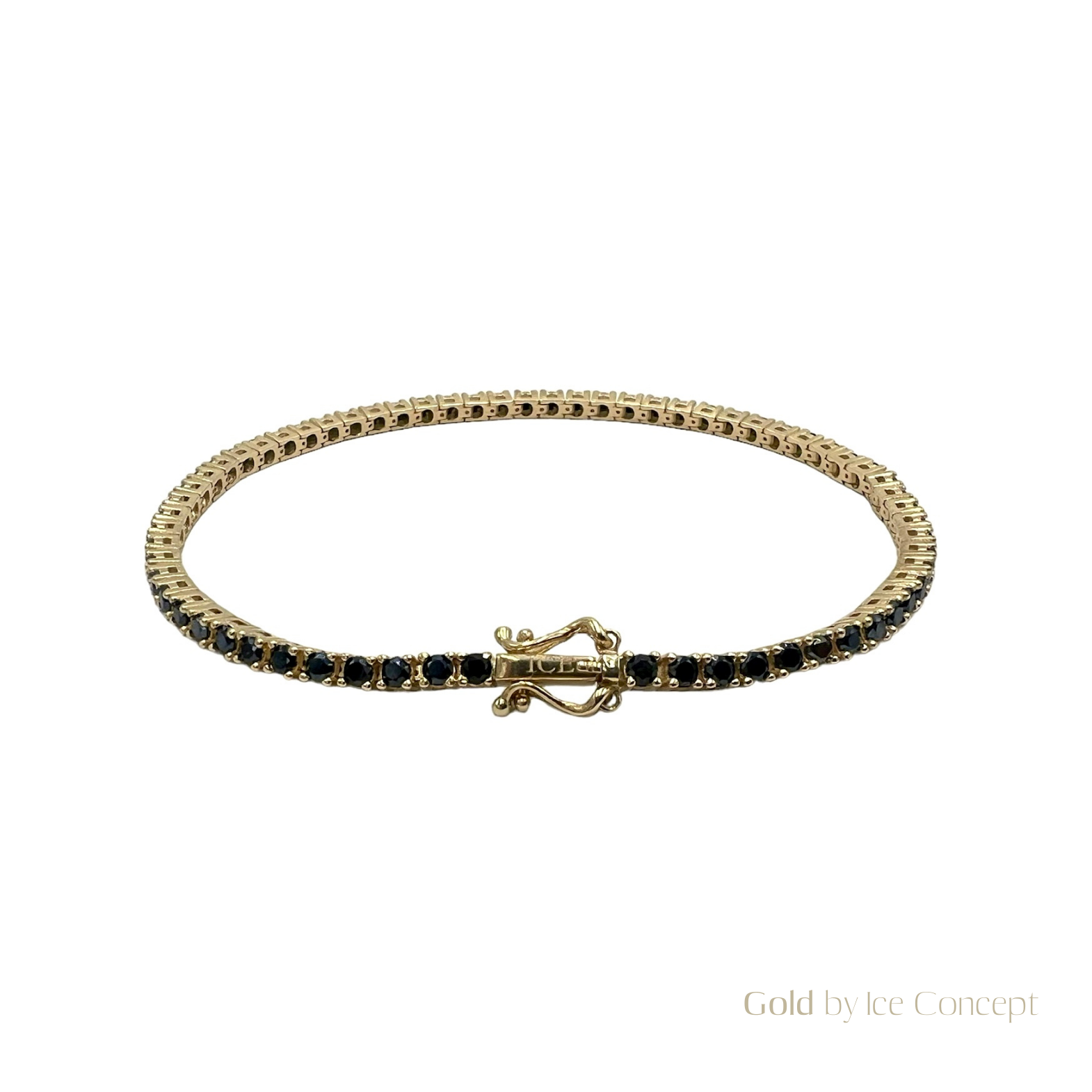 Bracelet Tennis Black 3mm GOLD