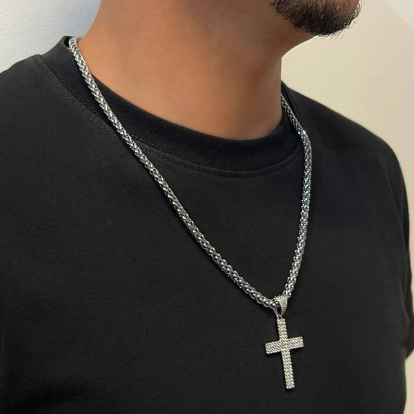 Necklace Cross L Inox