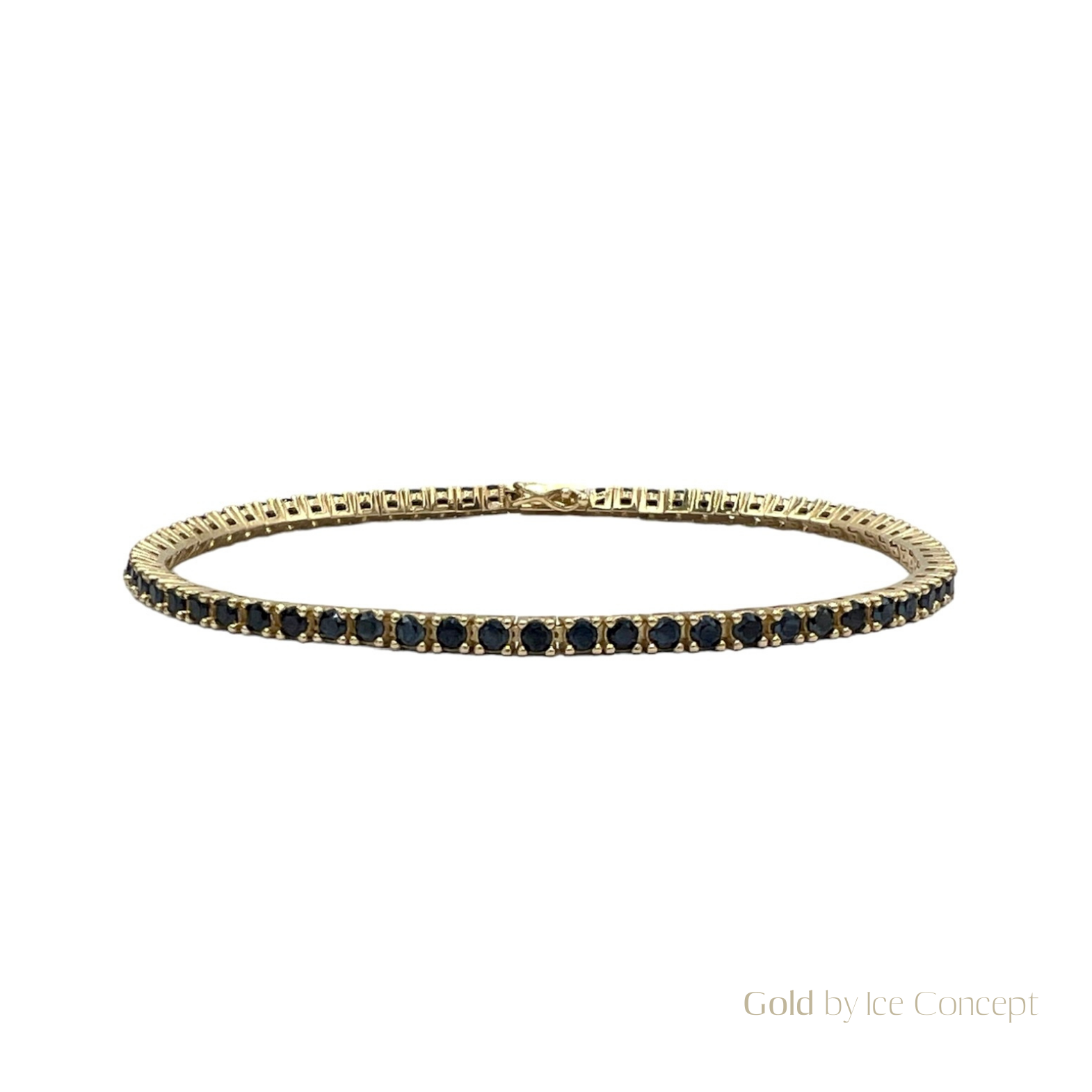 Bracelet Tennis Black 3mm GOLD