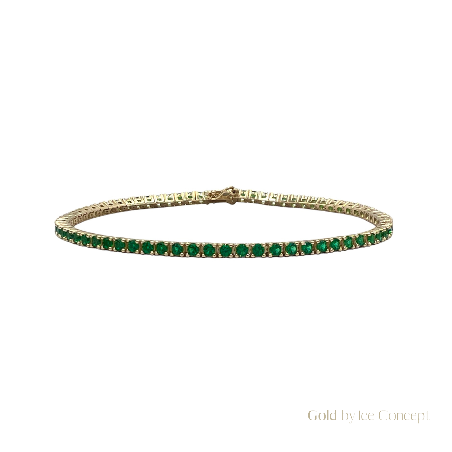 Bracelet Tennis Green 3mm GOLD