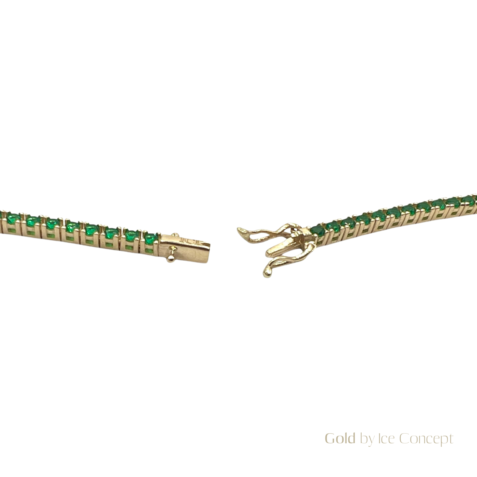 Bracelet Tennis Green 3mm GOLD