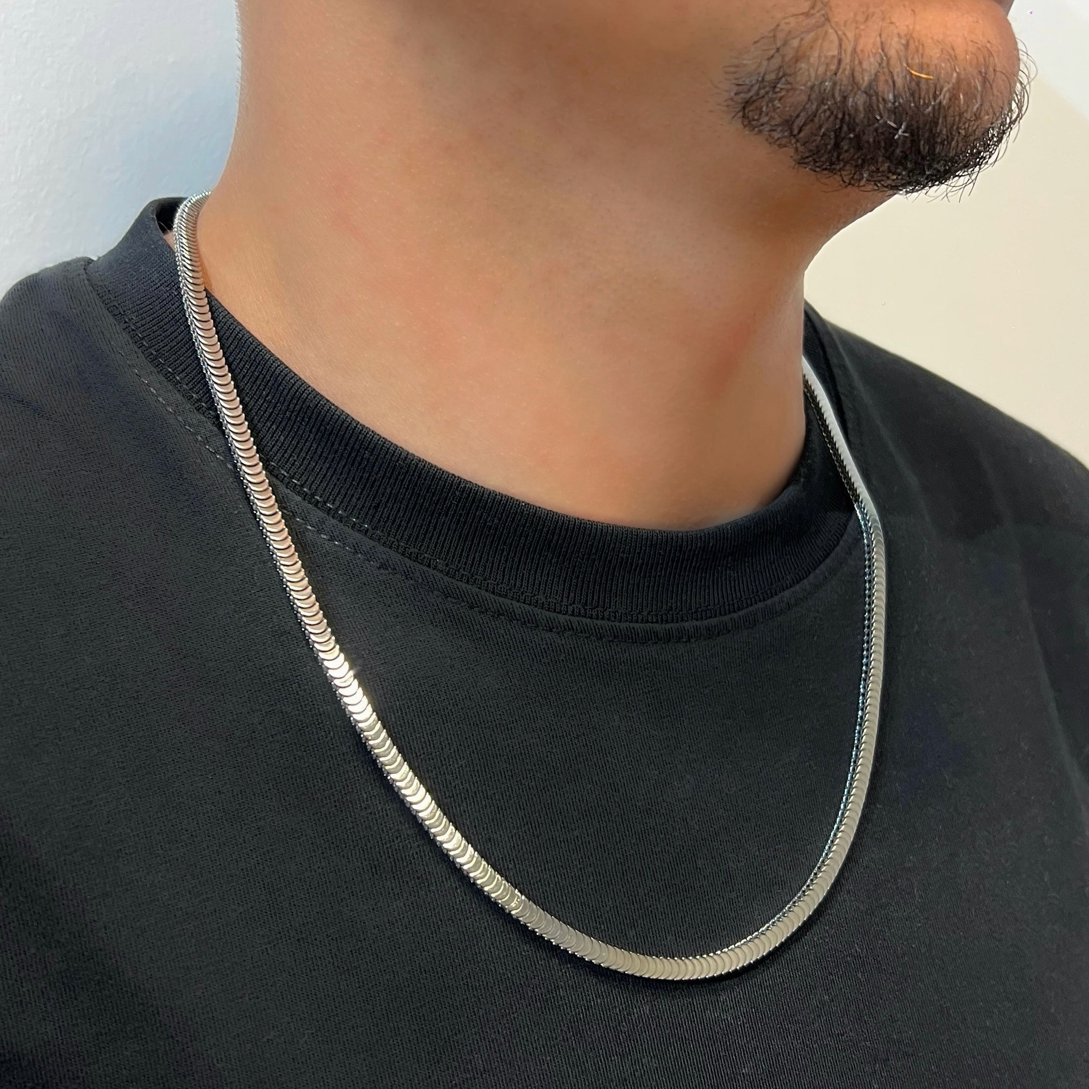 Snake X Silver Inox necklace