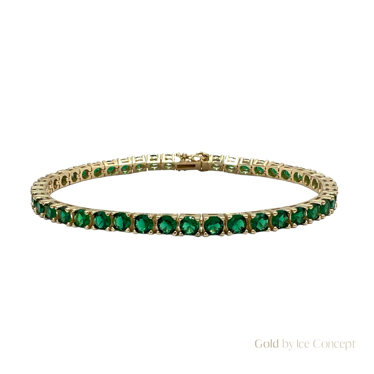 Bracelet Tennis Green 5mm GOLD