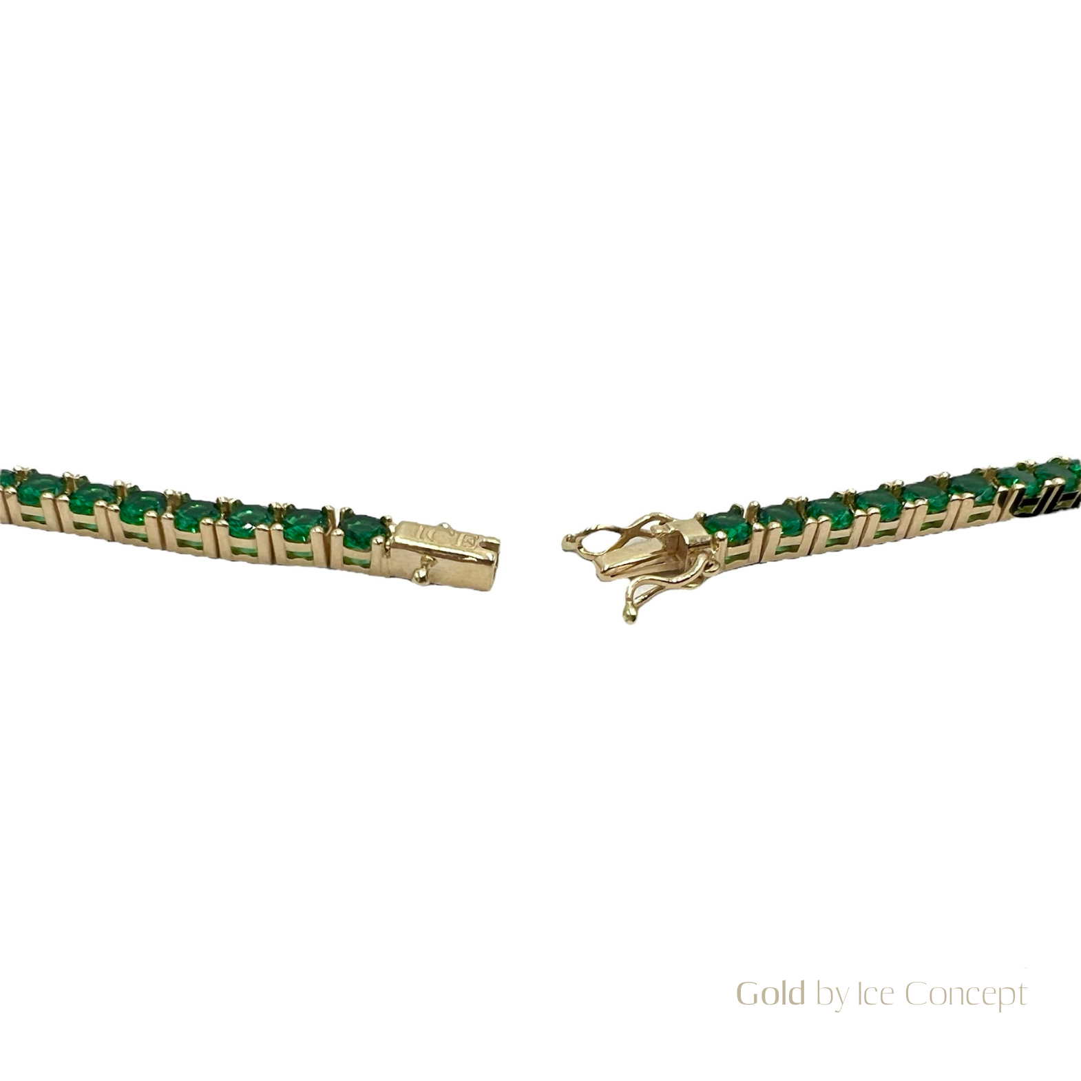 Bracelet Tennis Green 5mm GOLD