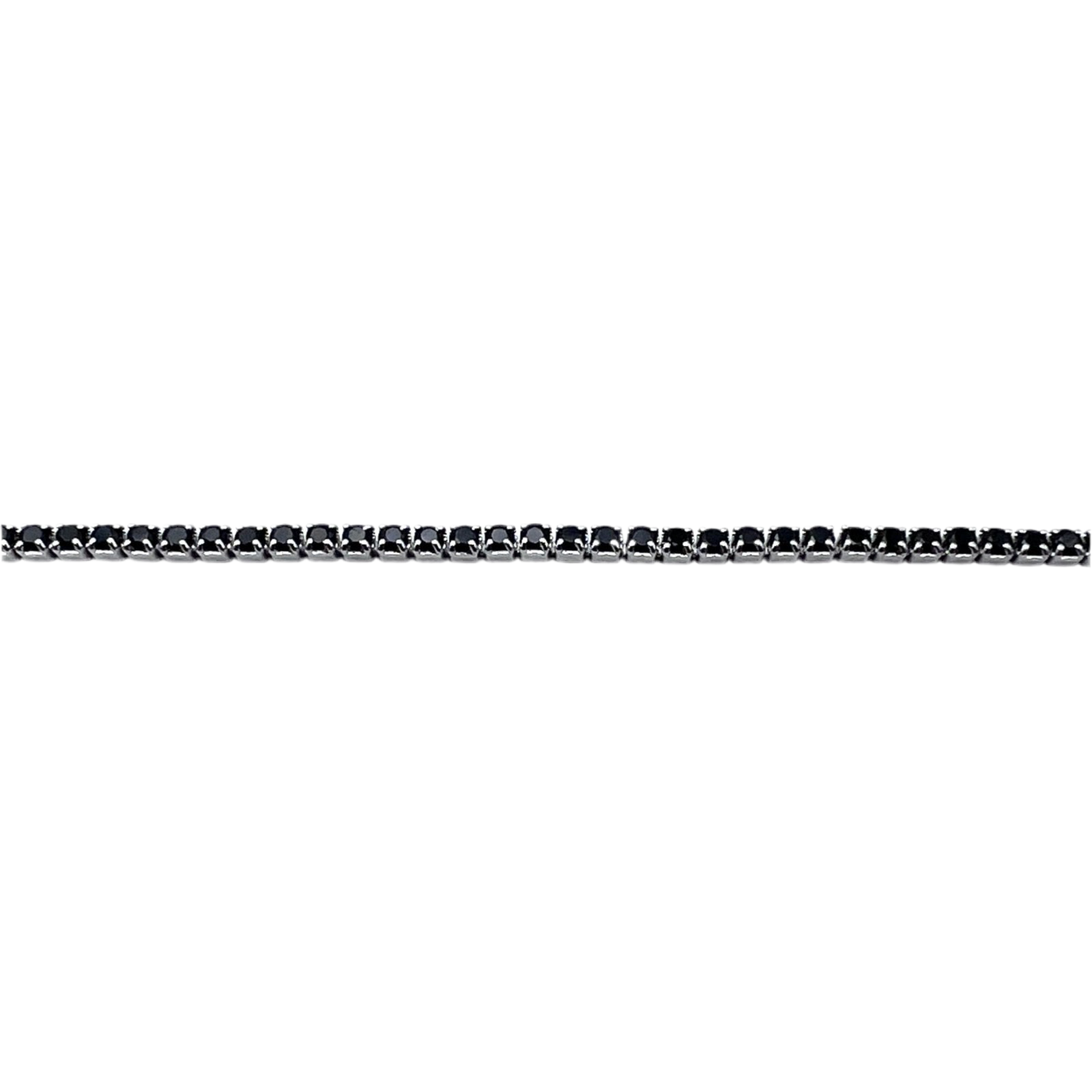 Bracelet Tennis Black 1.5mm Silver