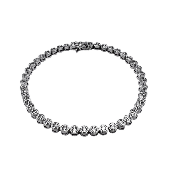 Tennis Pills Fine Silver Bracelet