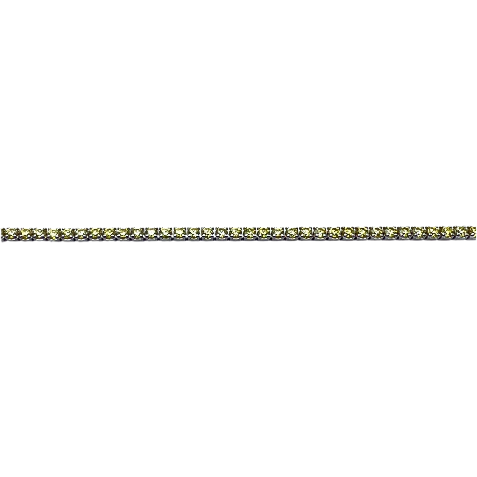 Bracelet Tennis Yellow 1.5mm Silver