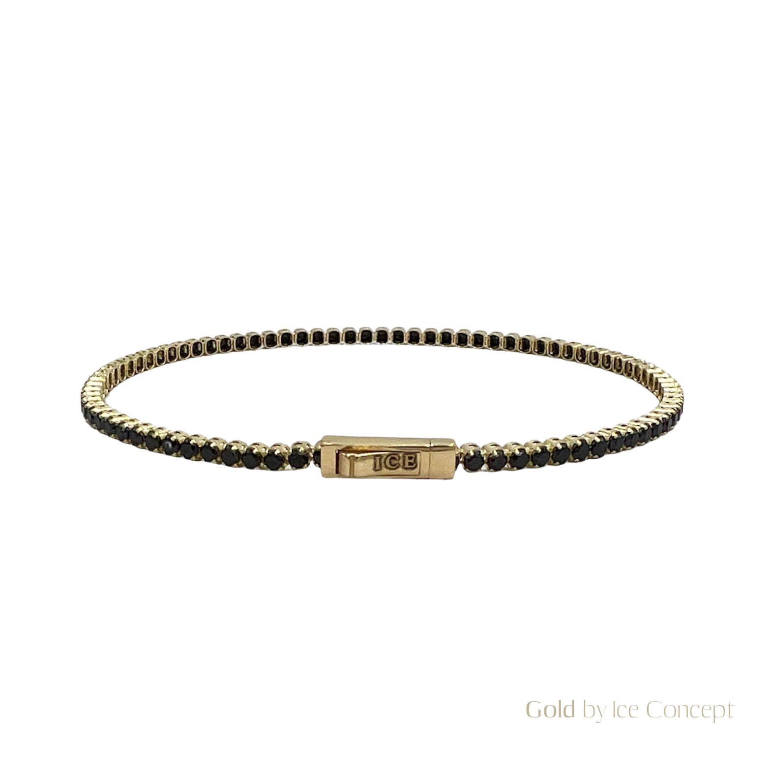 Bracelet Tennis Black 2mm GOLD