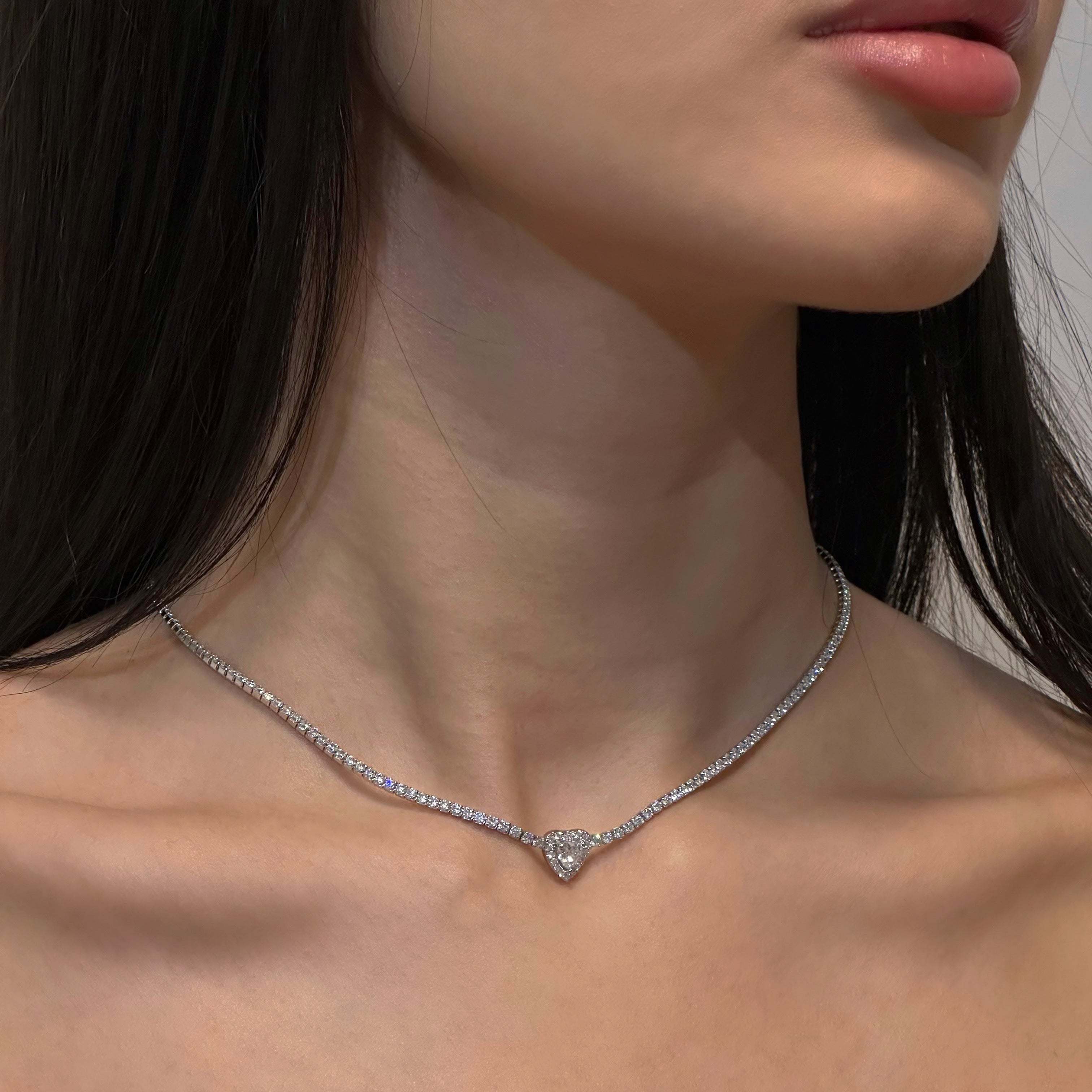 Necklace Tennis VDAY Silver