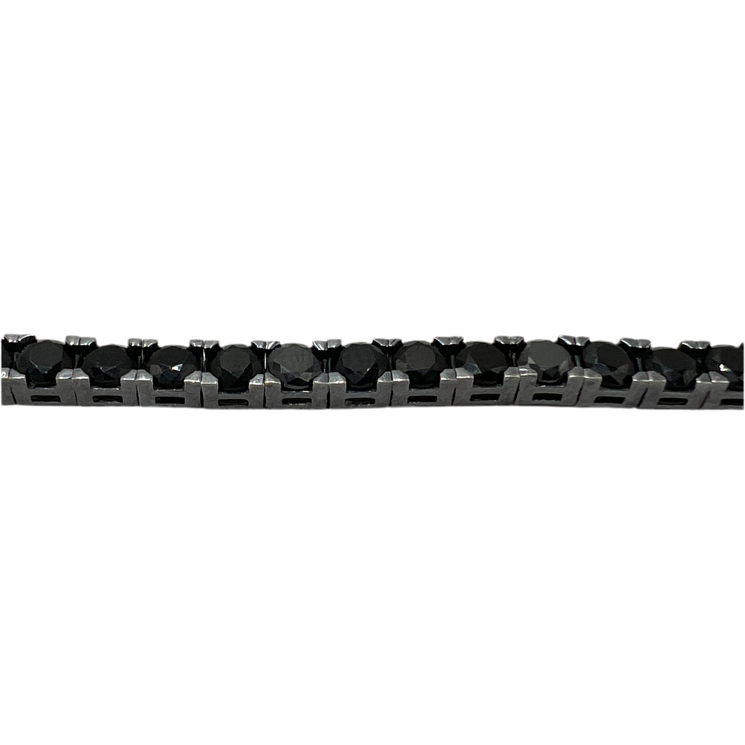 All Black Tennis Bracelet 5.5 Silver