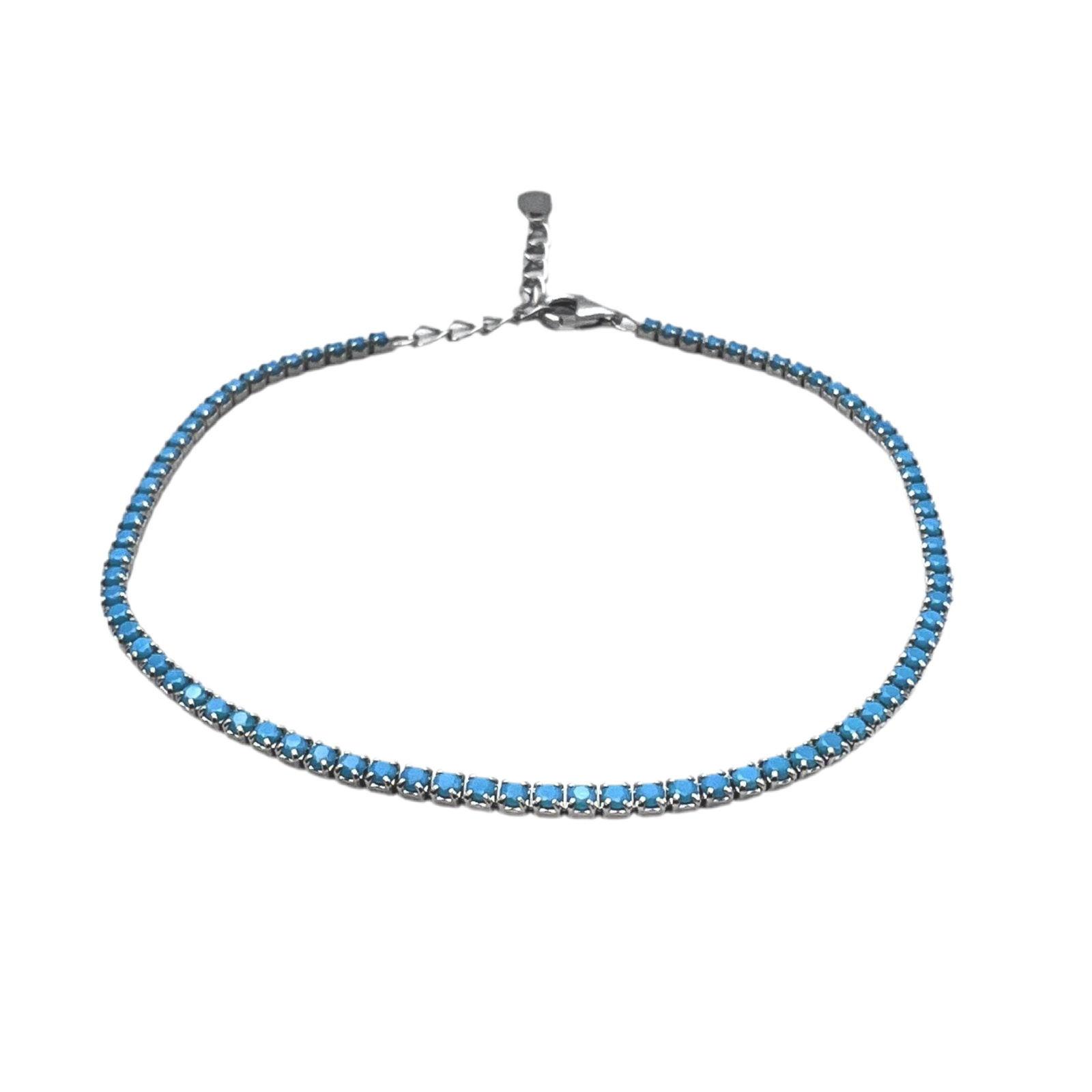 Tennis Bracelet Regal Blue 1.5mm Silver