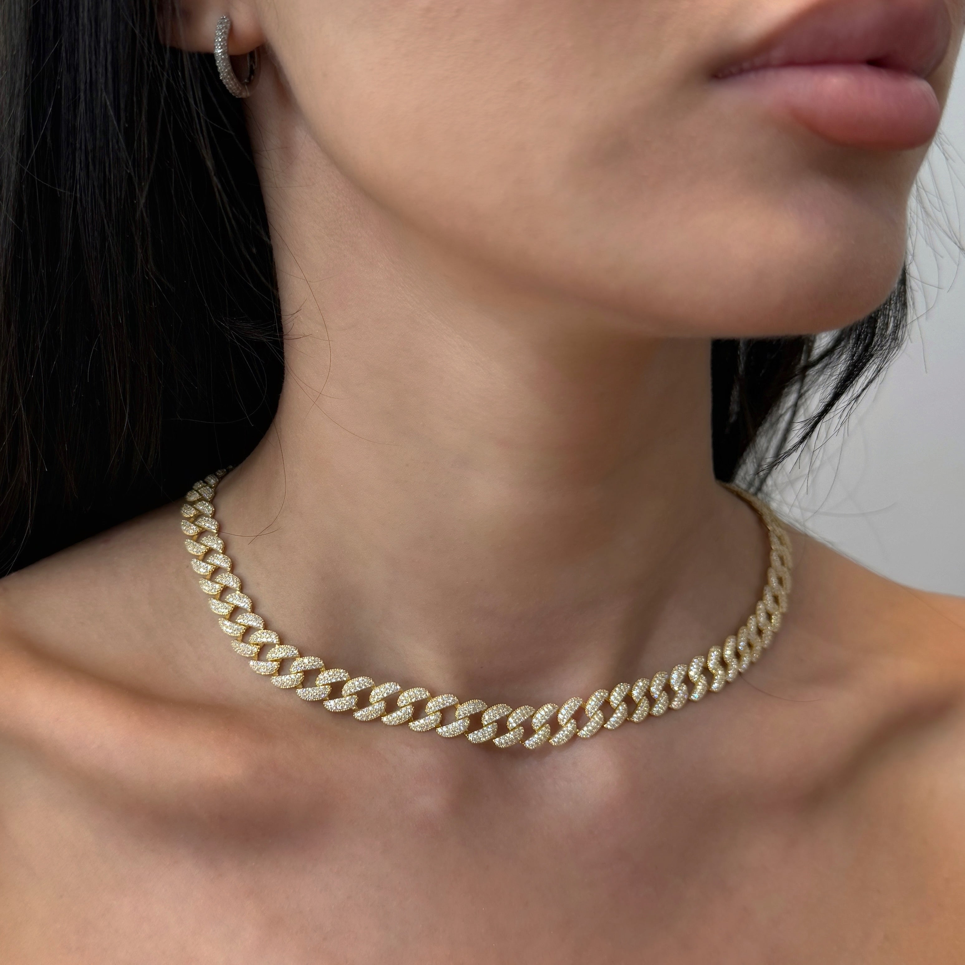 Cuban necklace 24k Silver