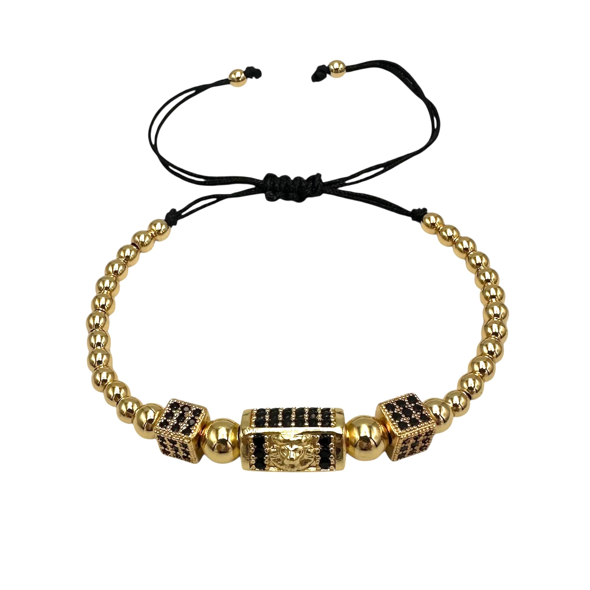 Brățară Reglabilă Medusa Placată cu Aur