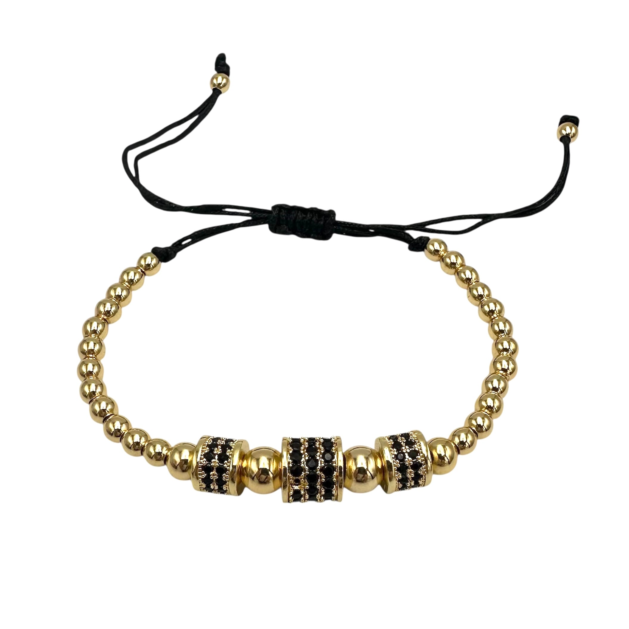 Brățară Reglabilă Cilindric Placată cu Aur