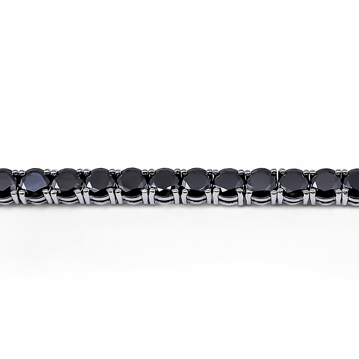 Brățara Tennis 3.5mm Moissanite Black Argint