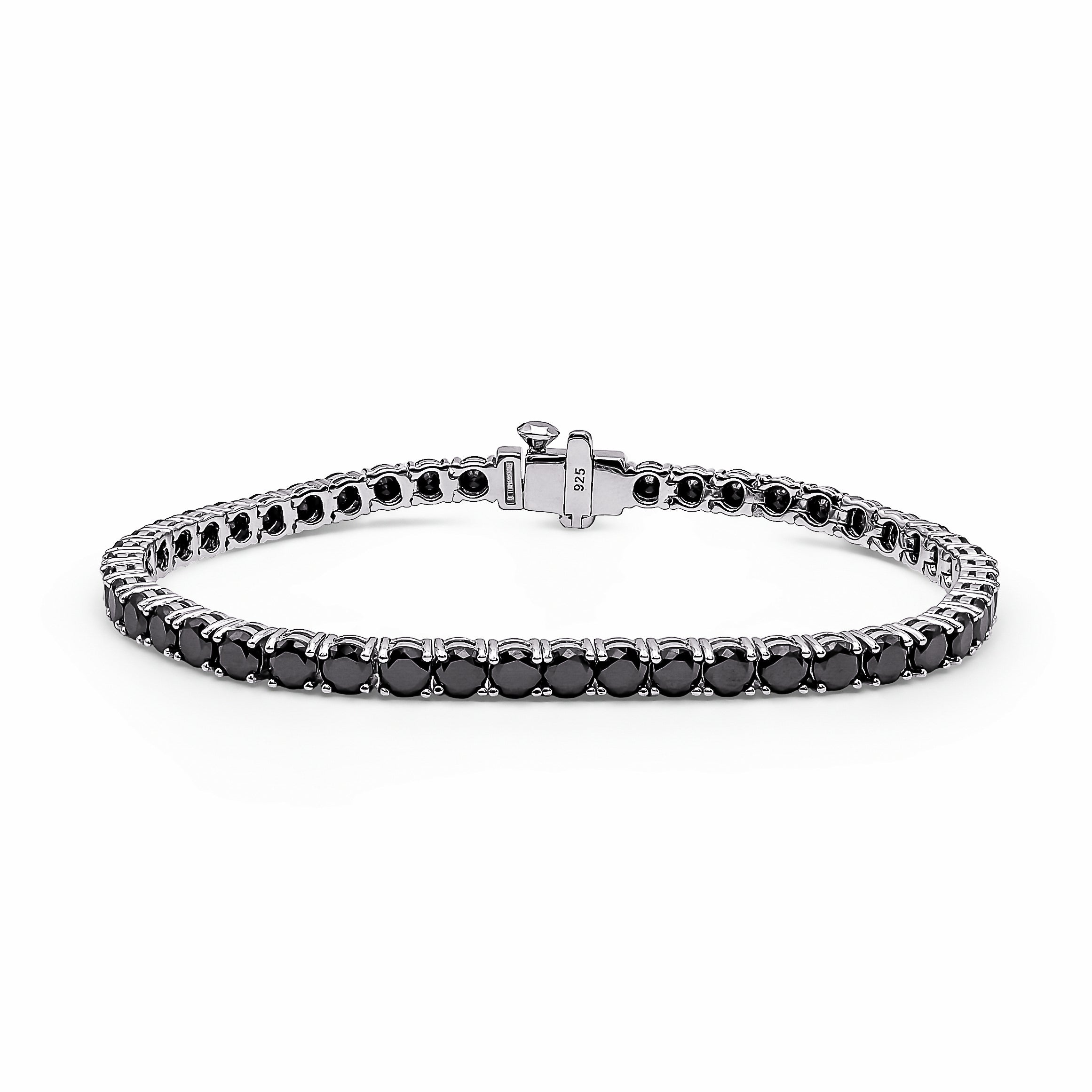 Brățara Tennis 3.5mm Moissanite Black Argint