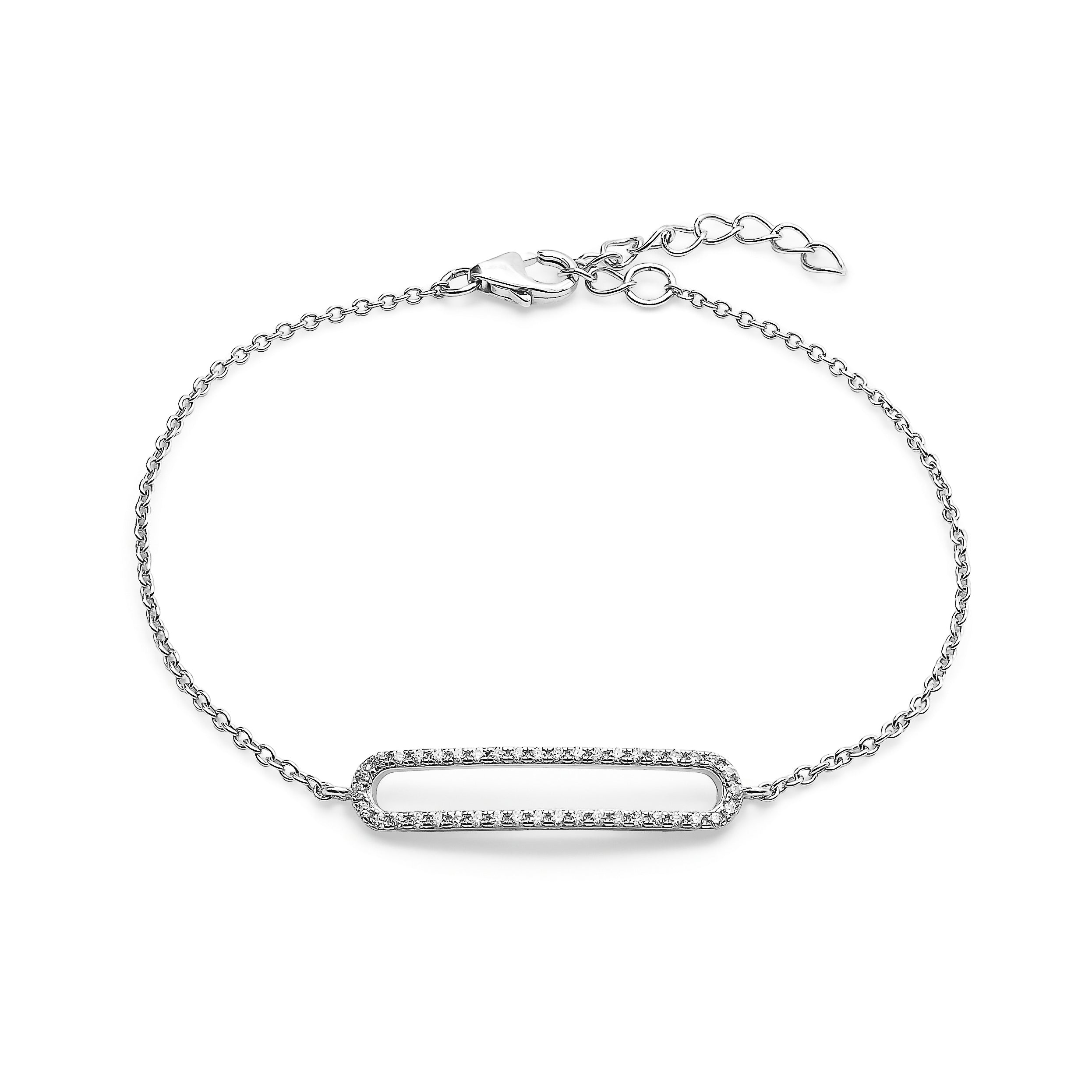 Brățara Moissanite Infinity Argint