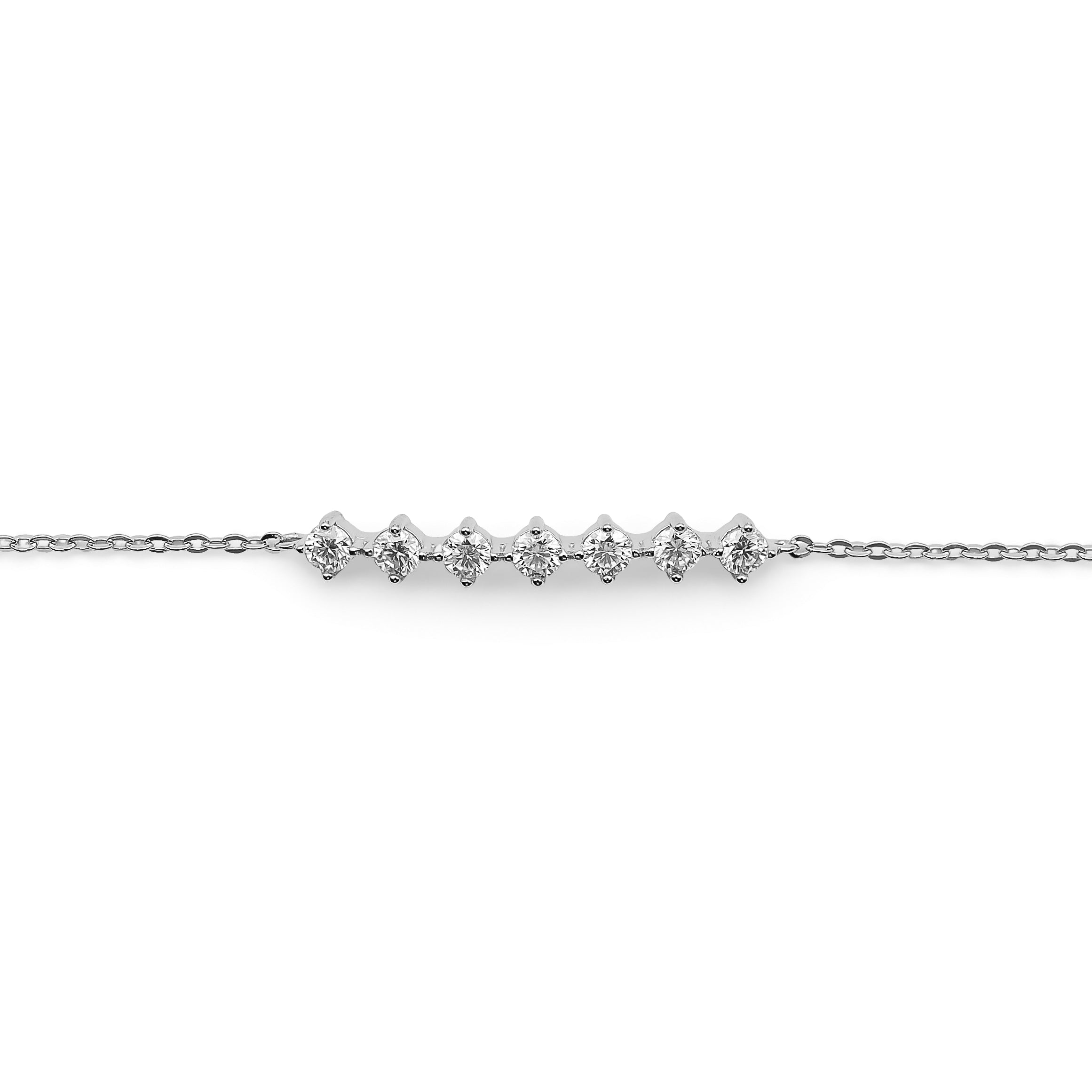 Brățară Moissanite Line Argint
