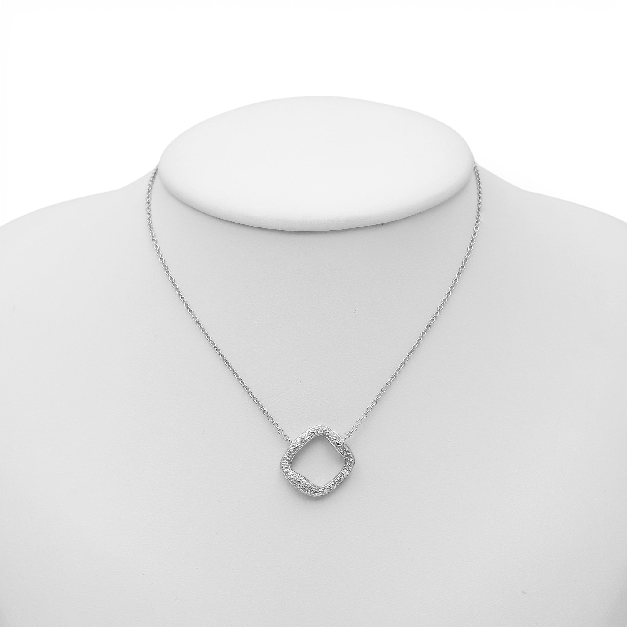 Colier Moissanite Shine Loop Argint