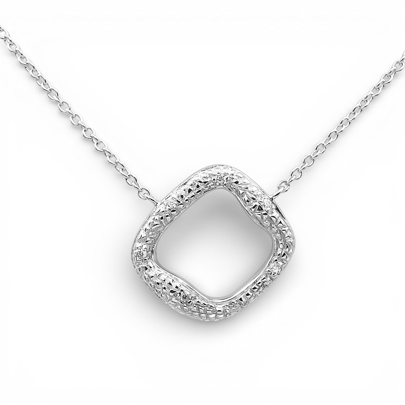 Colier Moissanite Shine Loop Argint