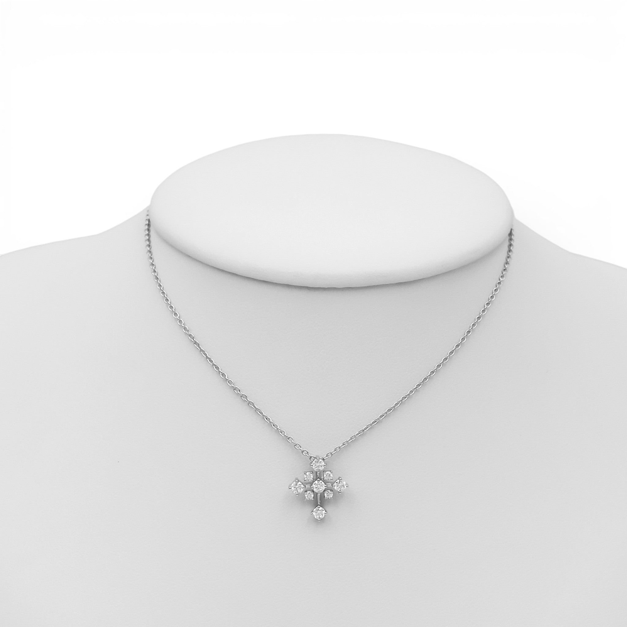 Colier Moissanite Stone Church Argint